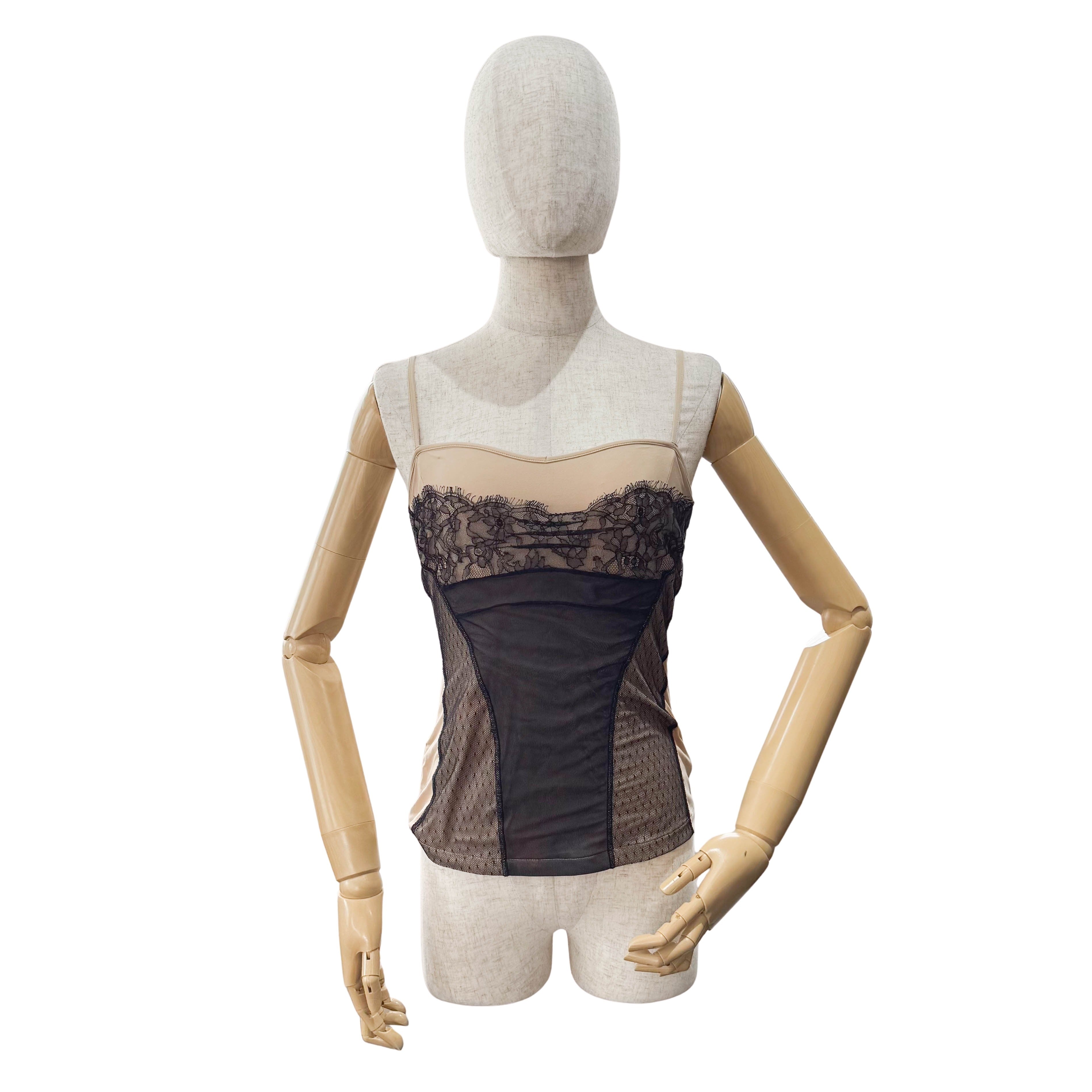Galliano Size 6 Neutral Polyamide Camisole