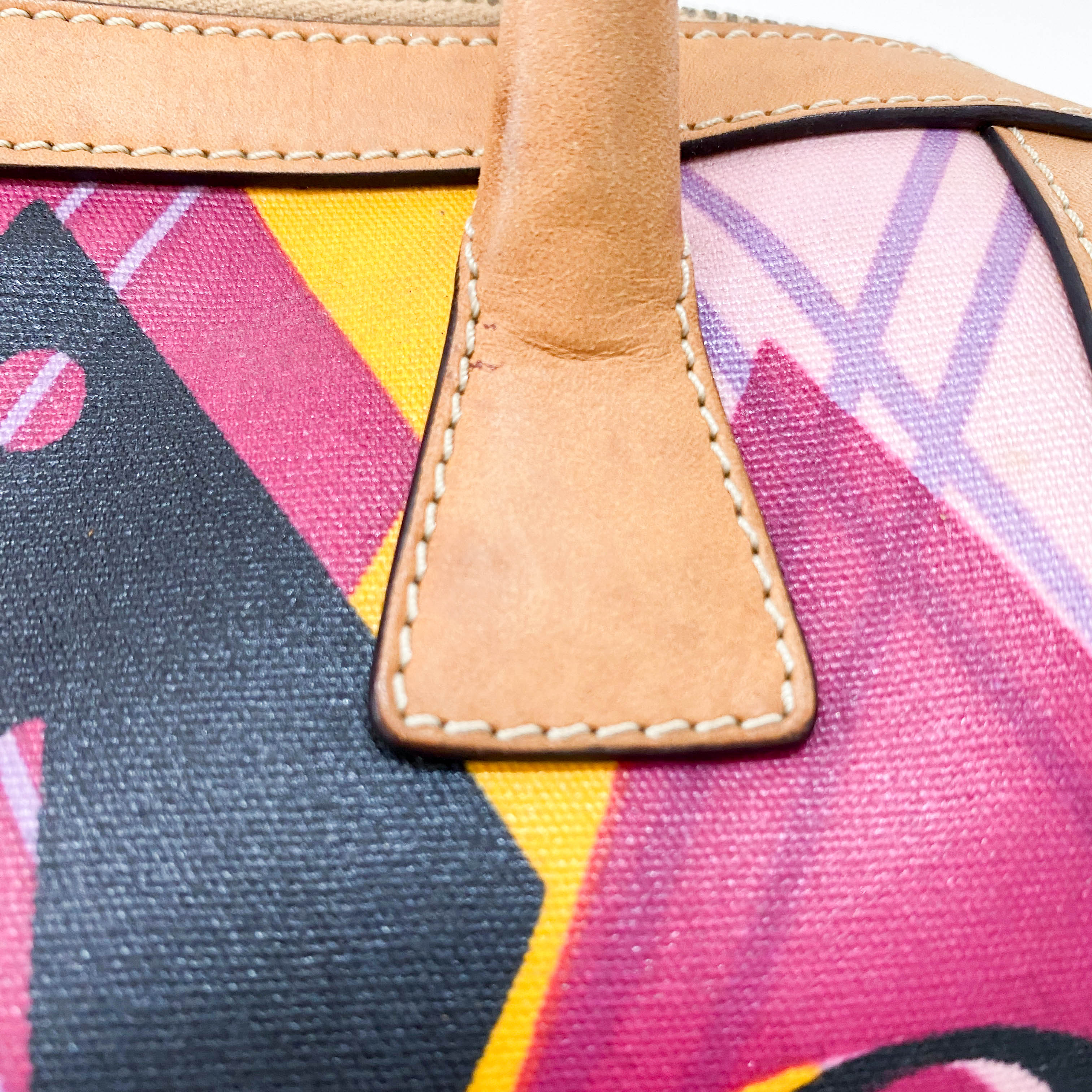 Boston Mini Multi-Colour Coated Canvas Handbag