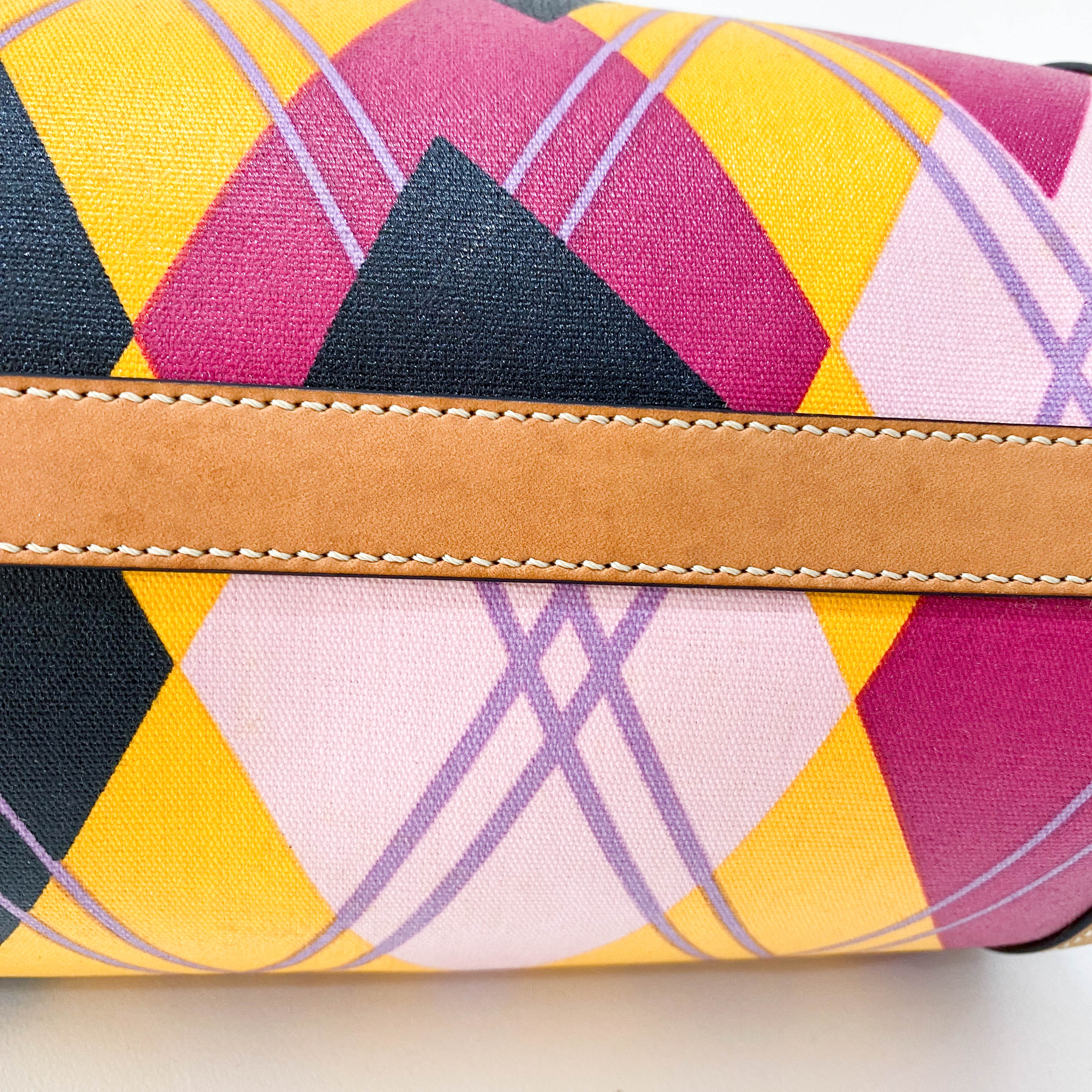 Boston Mini Multi-Colour Coated Canvas Handbag