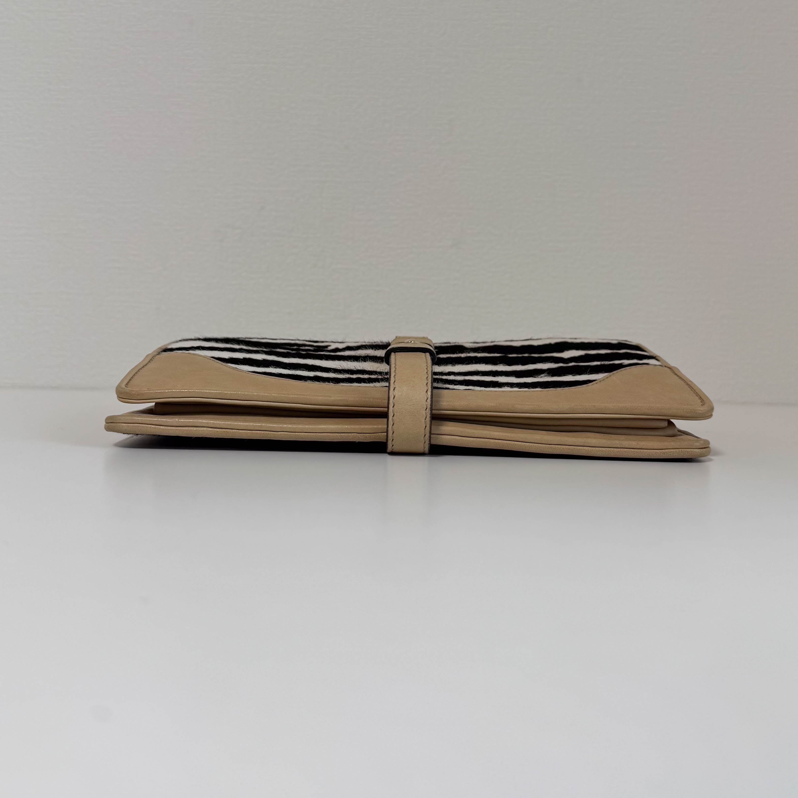 New Jackie Zebra Pony Hair Chain Shoulder Bag