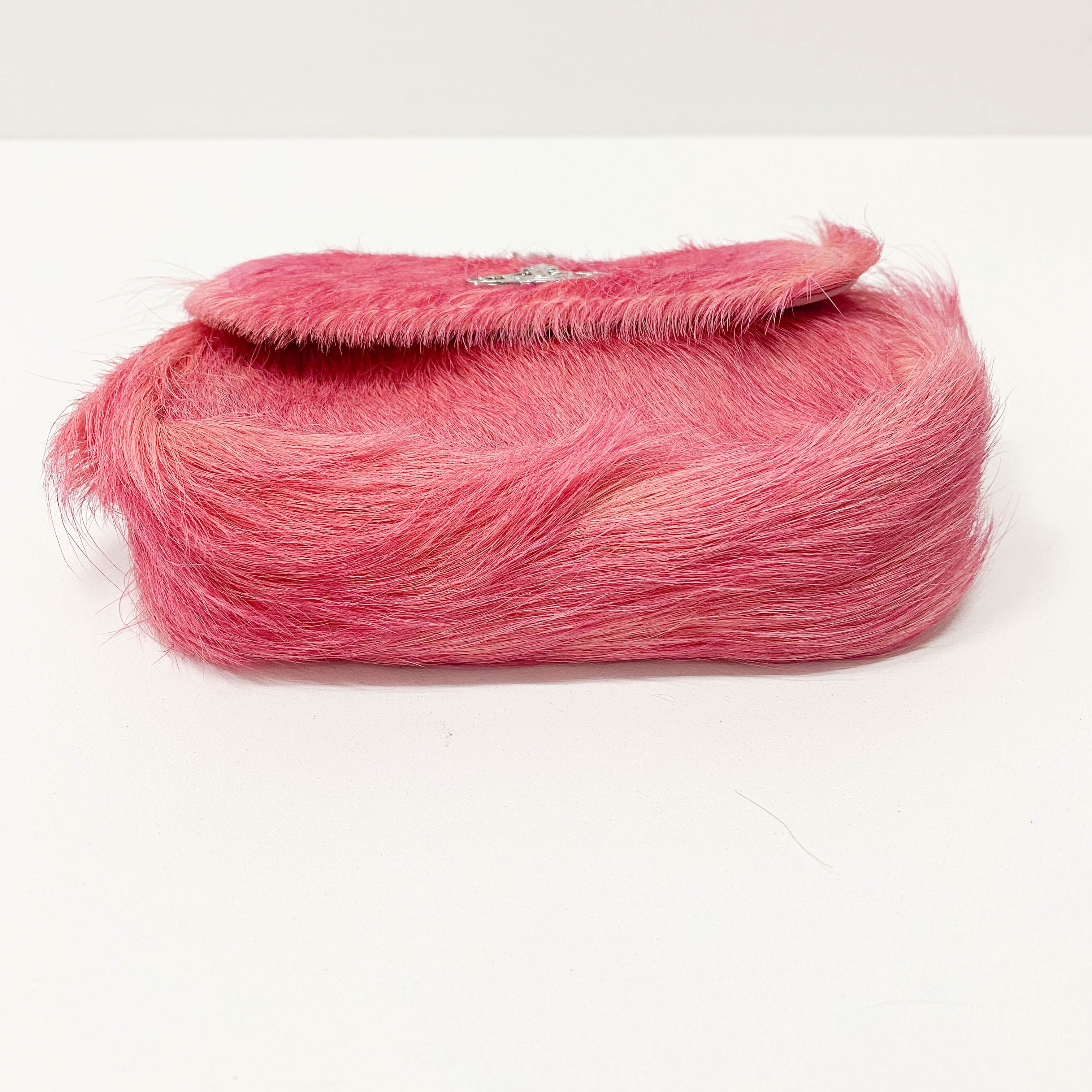 Pink Fur Mini Chain Strap Bag
