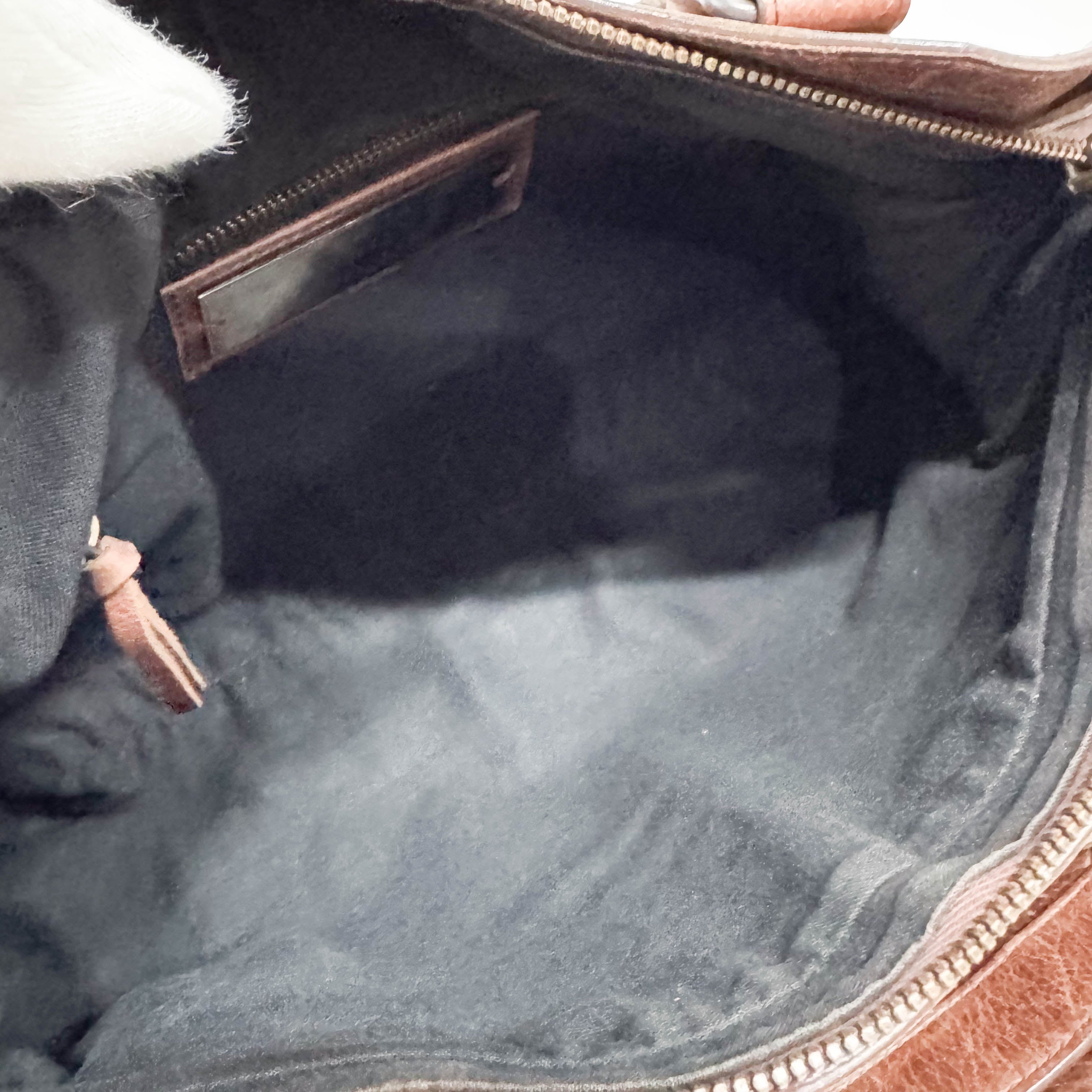 The First Mini Brown Leather Shoulder Bag