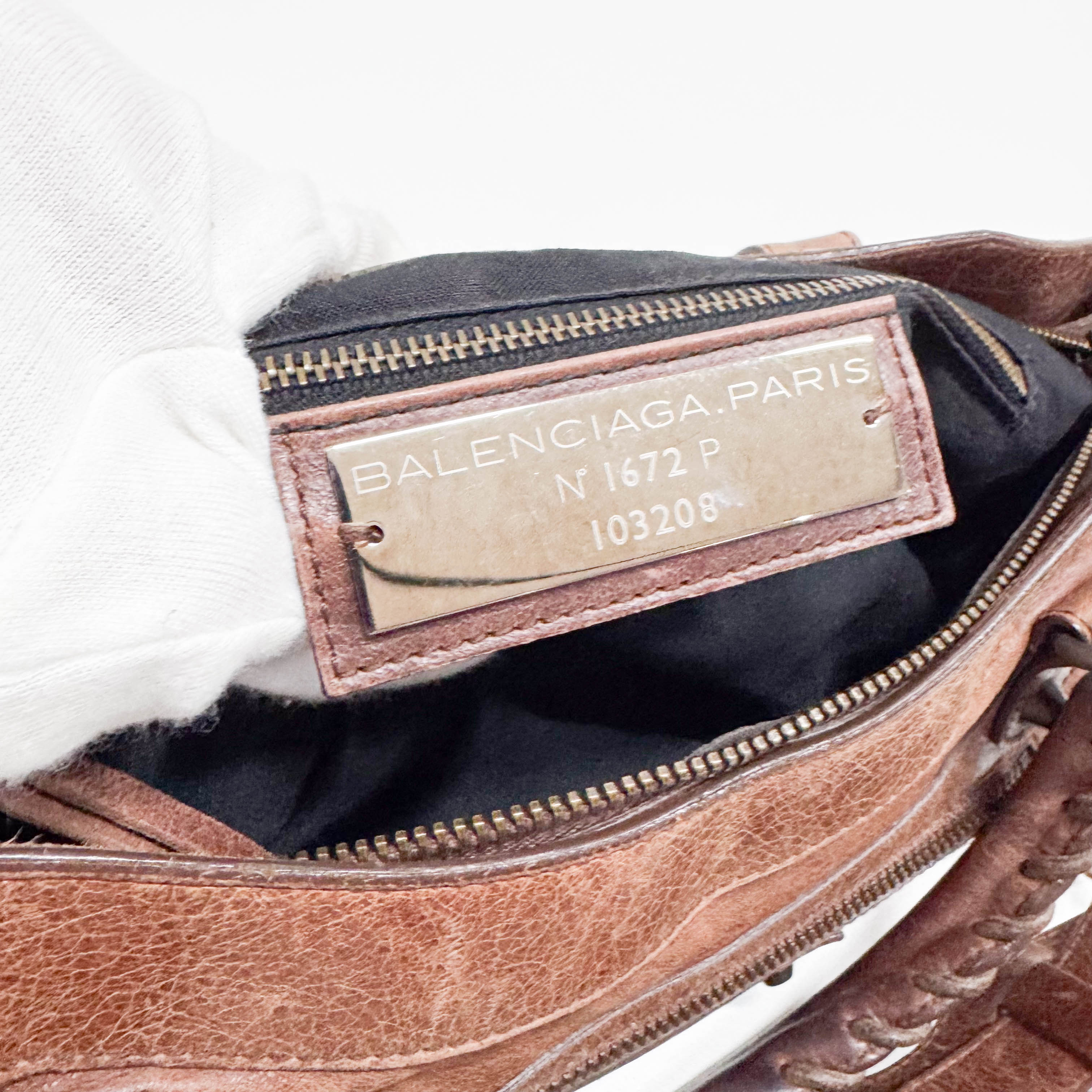 The First Mini Brown Leather Shoulder Bag