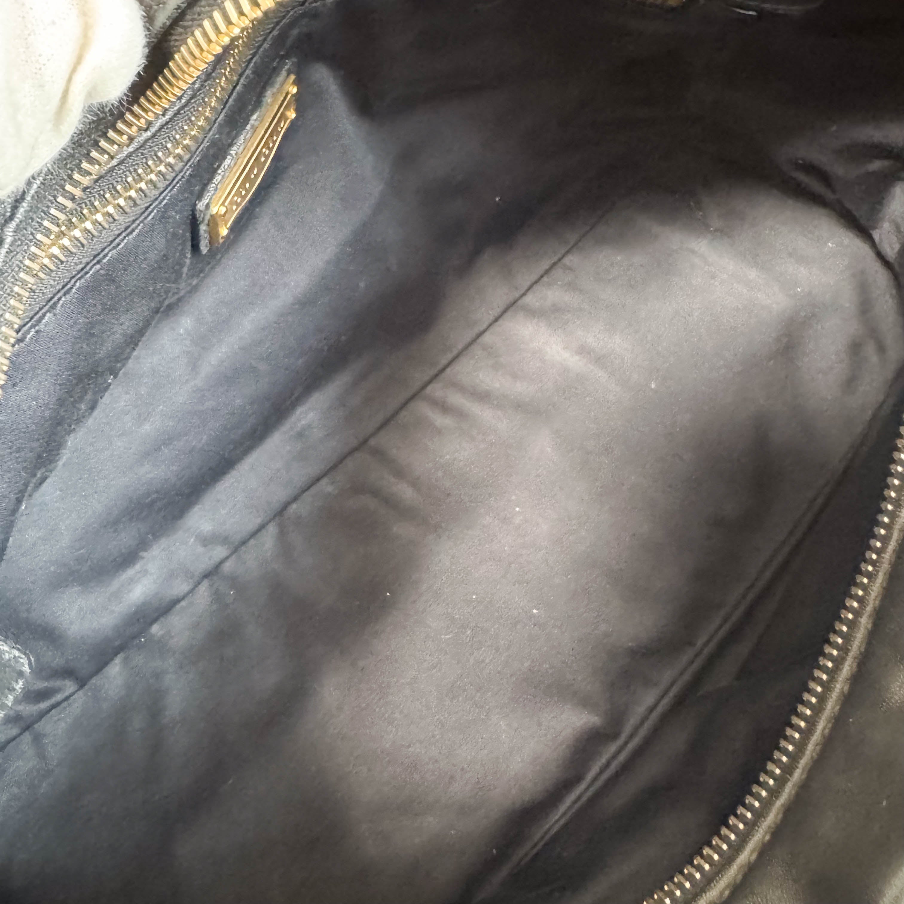 Black Nappa Leather Plastic Chain Shoulder Bag