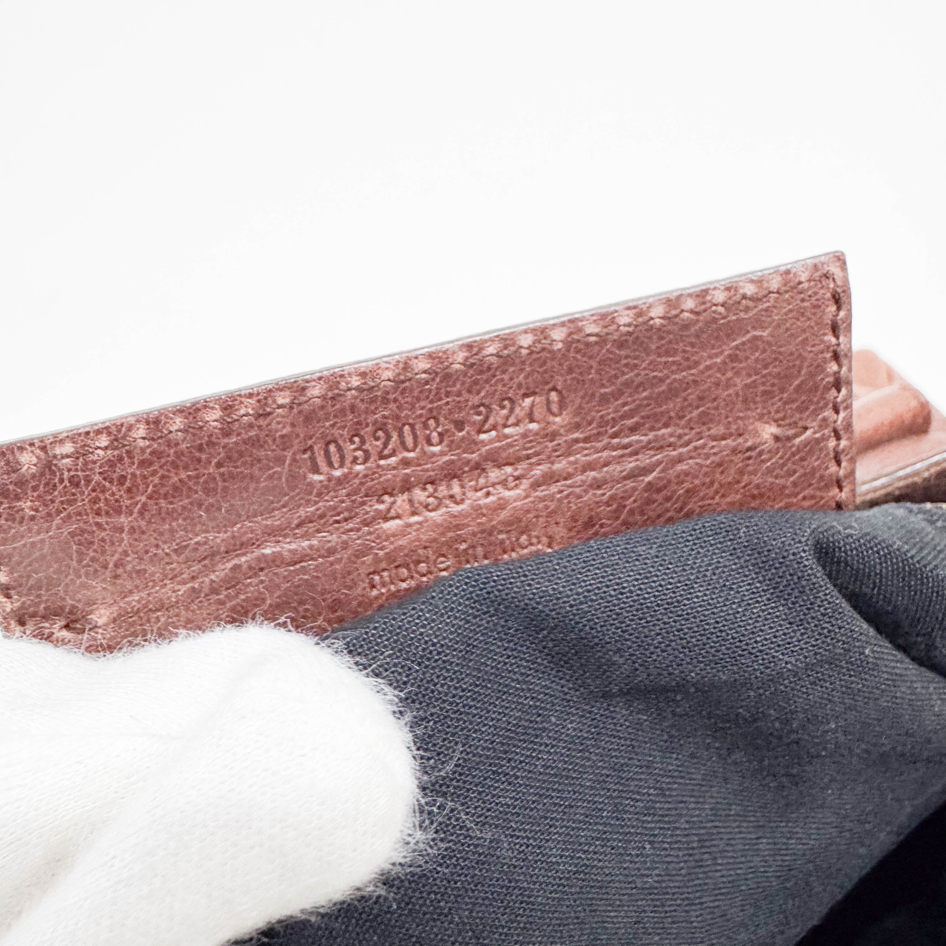 The First Mini Brown Leather Shoulder Bag