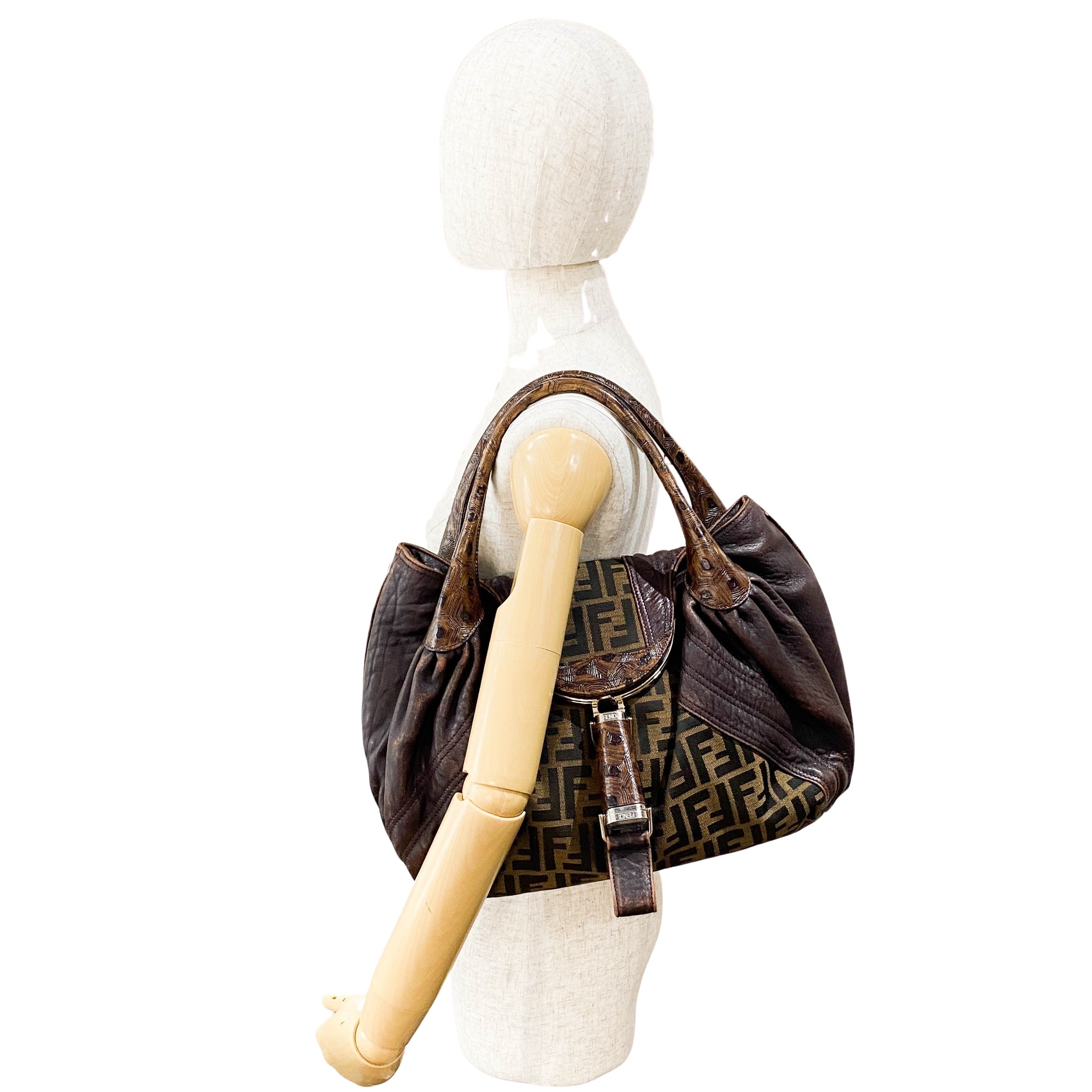 Spy Brown Leather Shoulder Bag