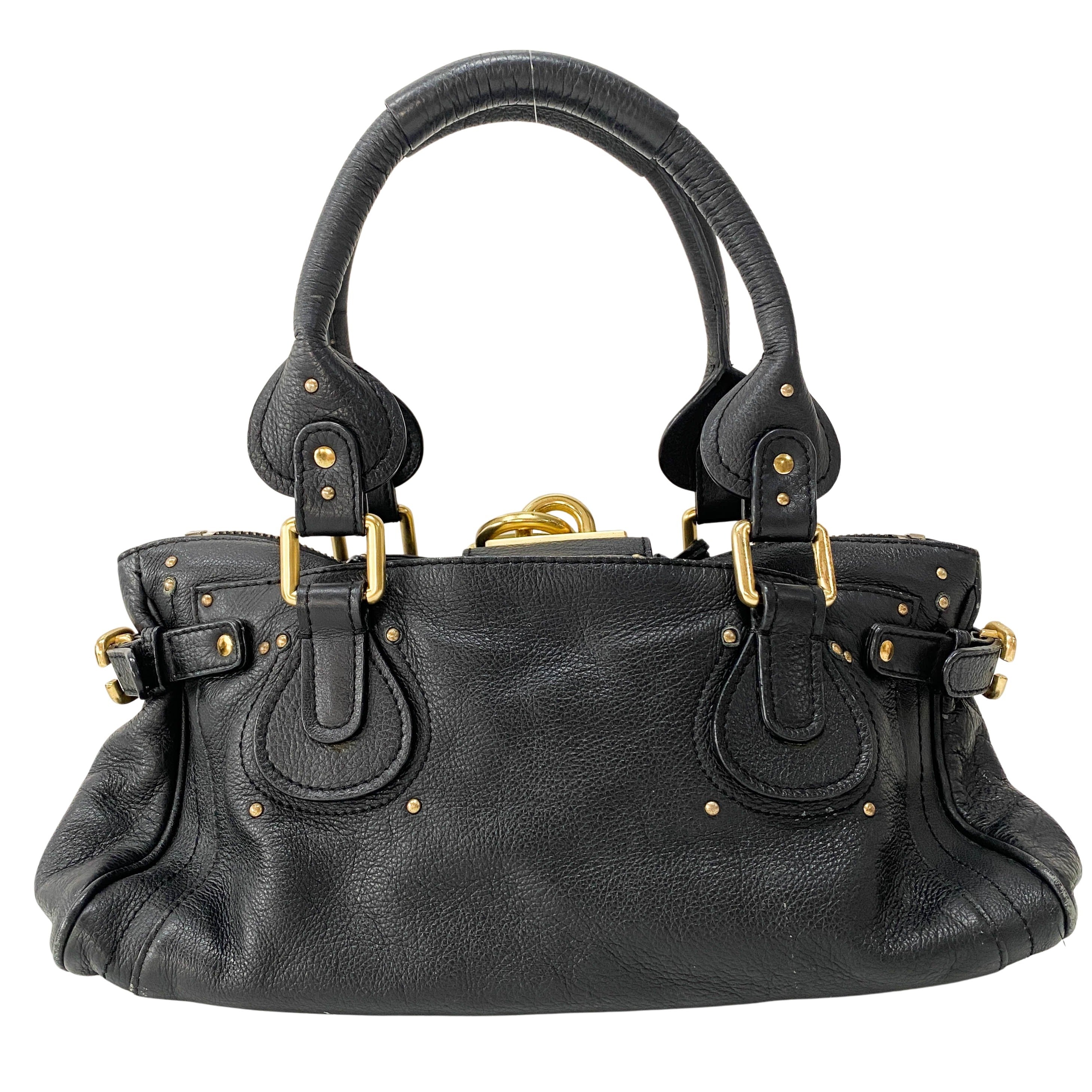 Paddington Black Leather Shoulder Bag