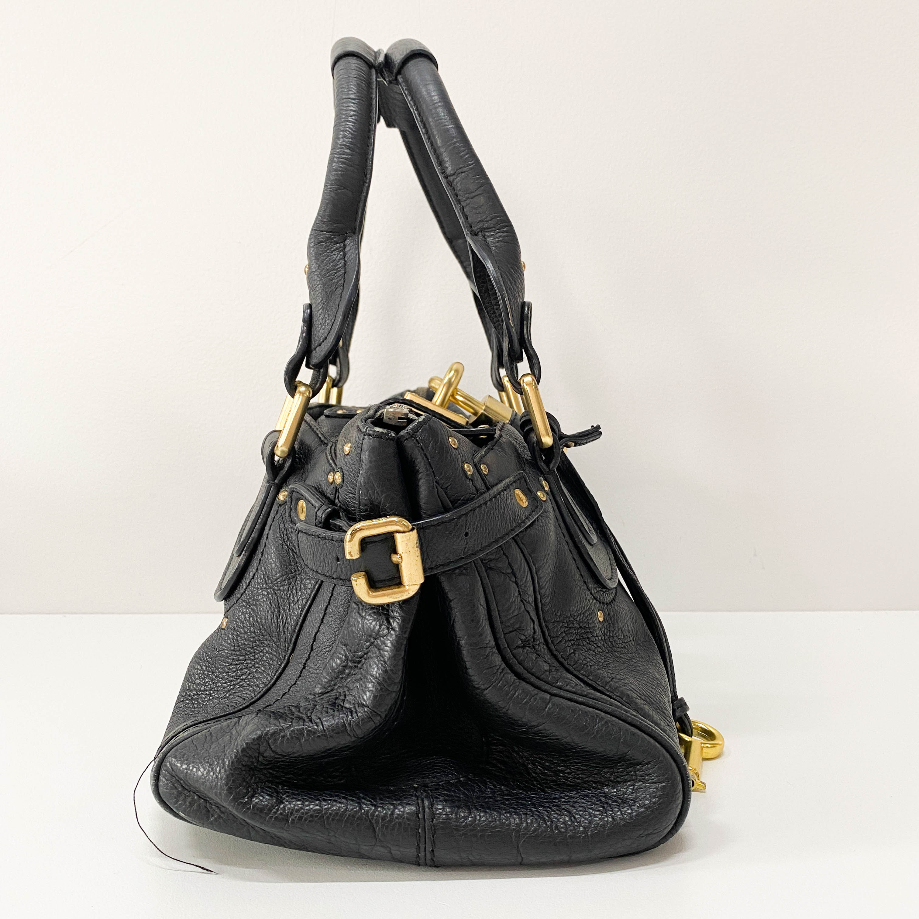 Paddington Black Leather Shoulder Bag