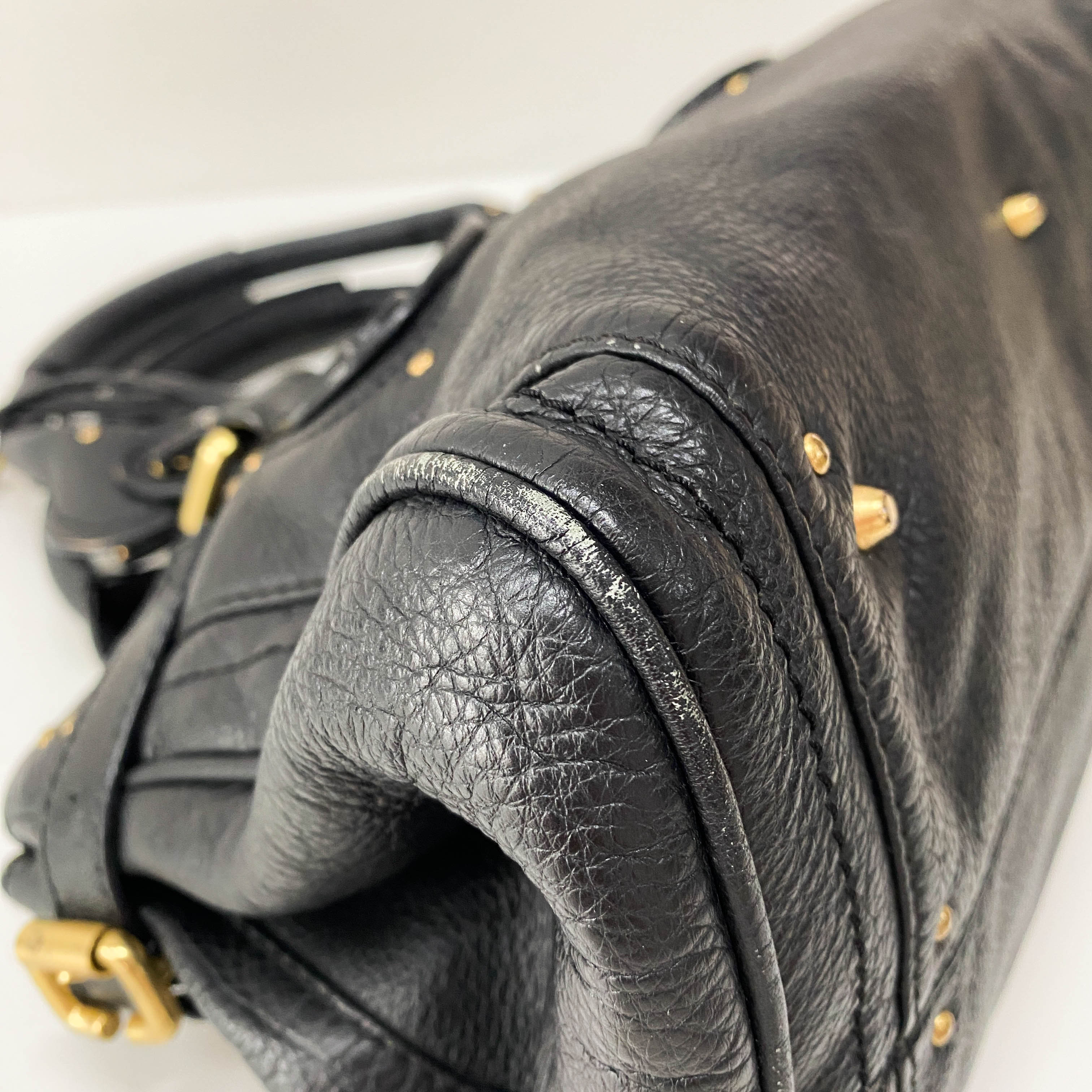 Paddington Black Leather Shoulder Bag