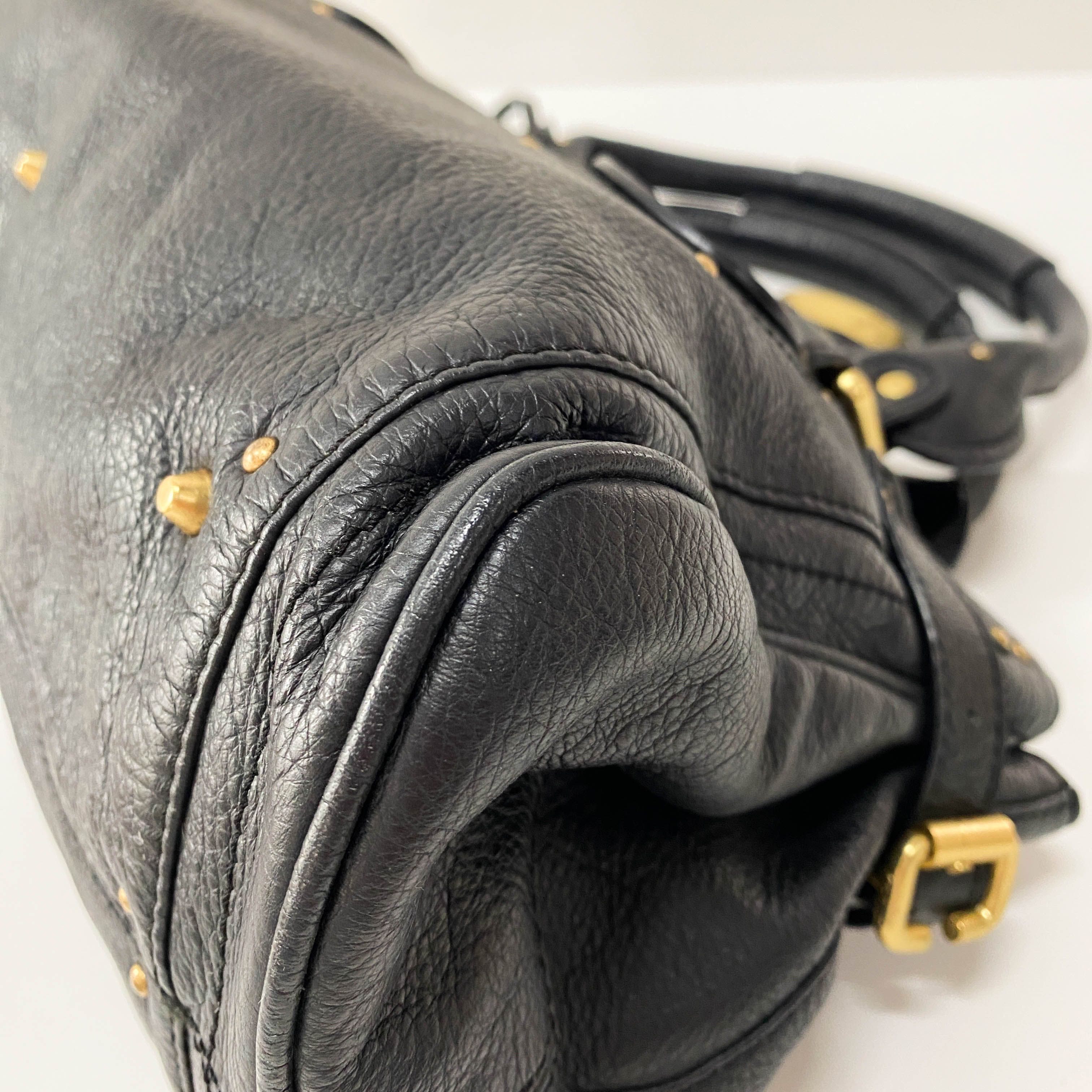 Paddington Black Leather Shoulder Bag