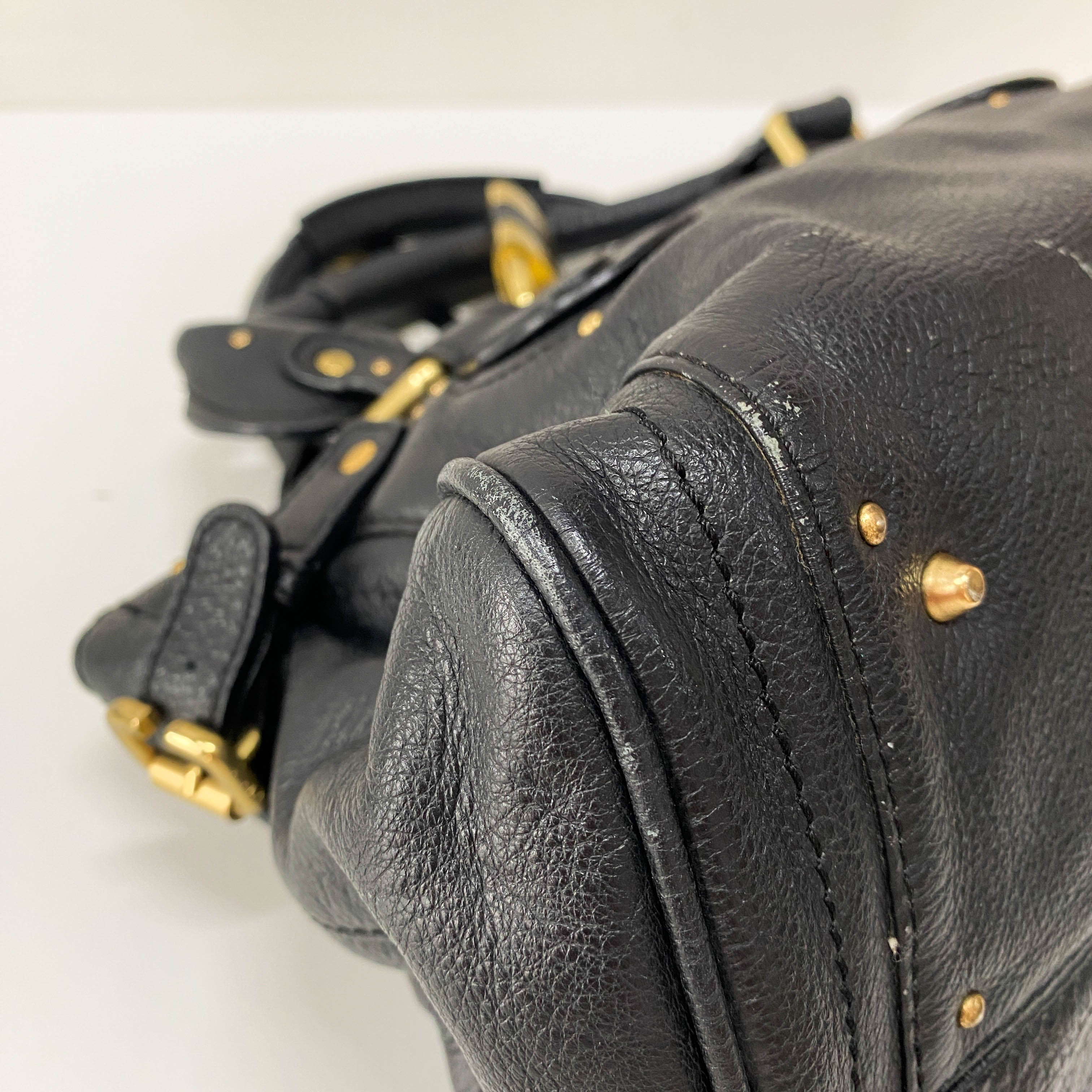 Paddington Black Leather Shoulder Bag