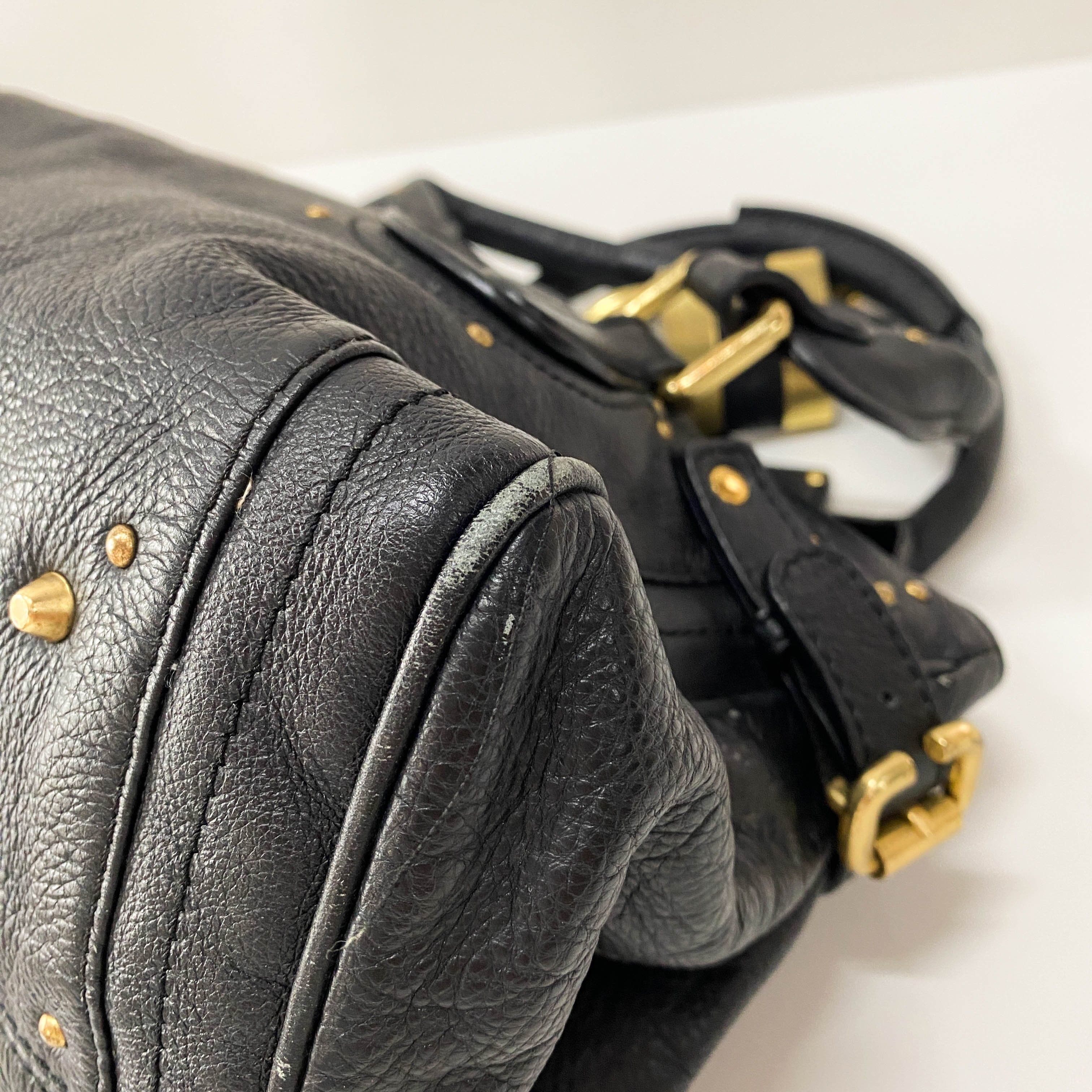 Paddington Black Leather Shoulder Bag