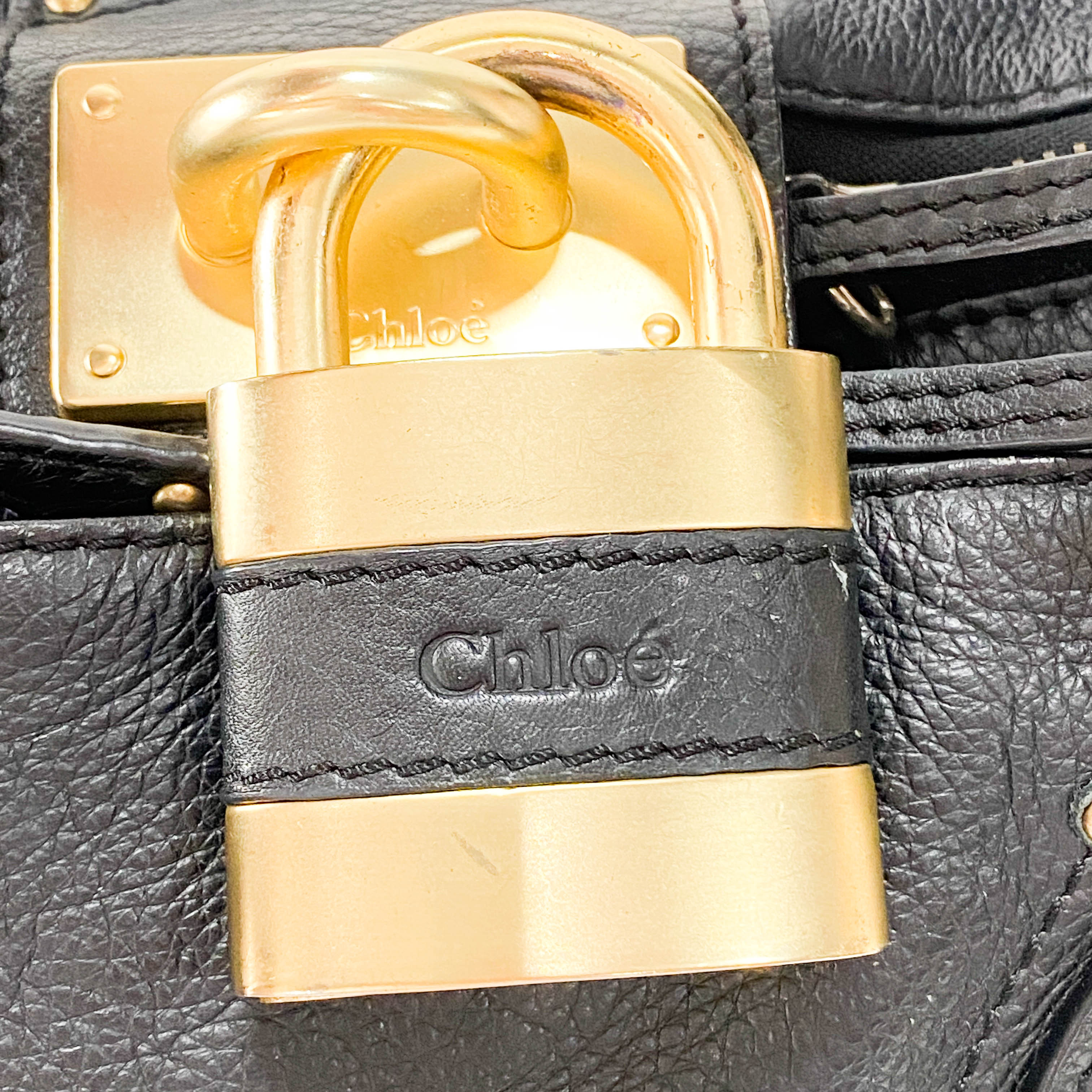 Paddington Black Leather Shoulder Bag