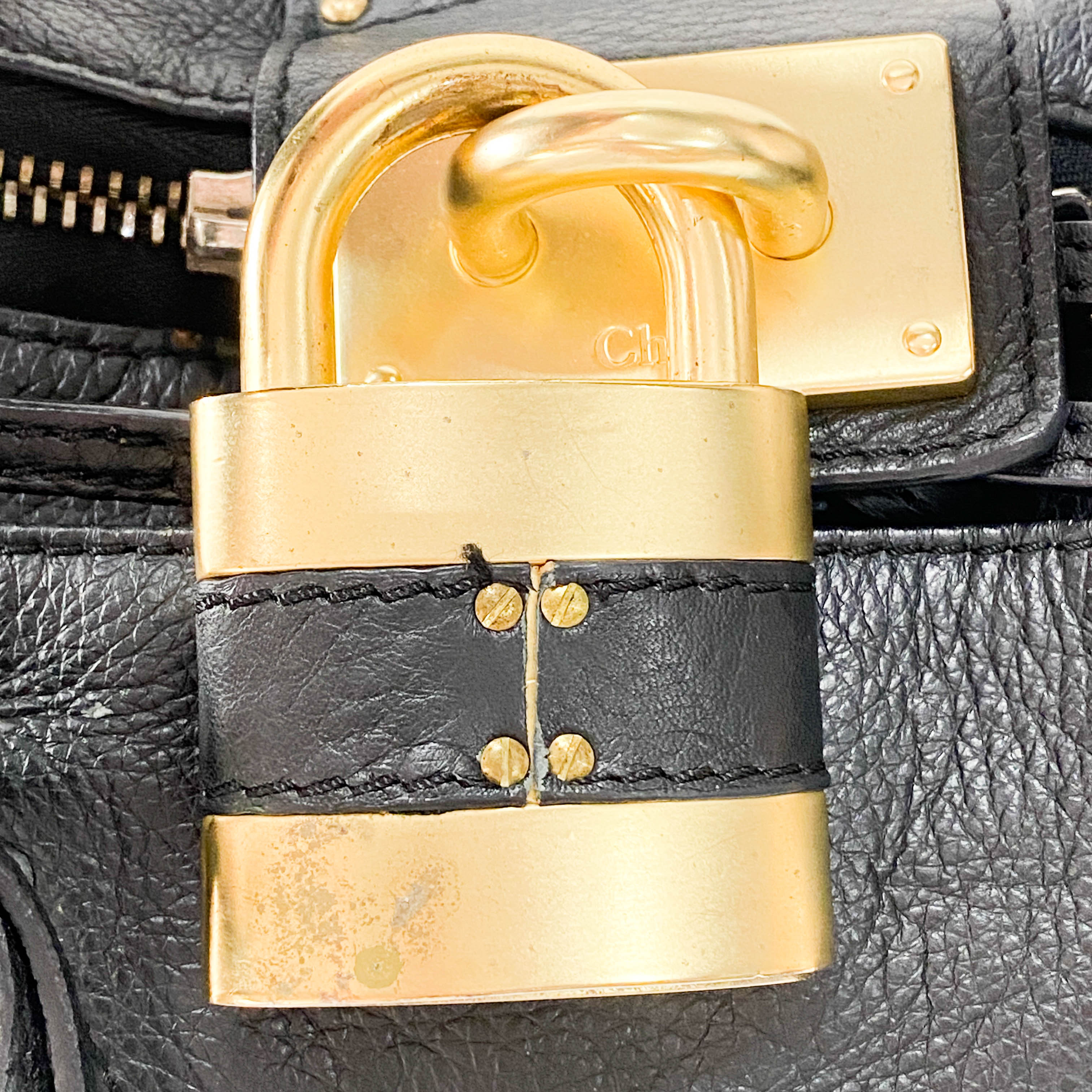 Paddington Black Leather Shoulder Bag