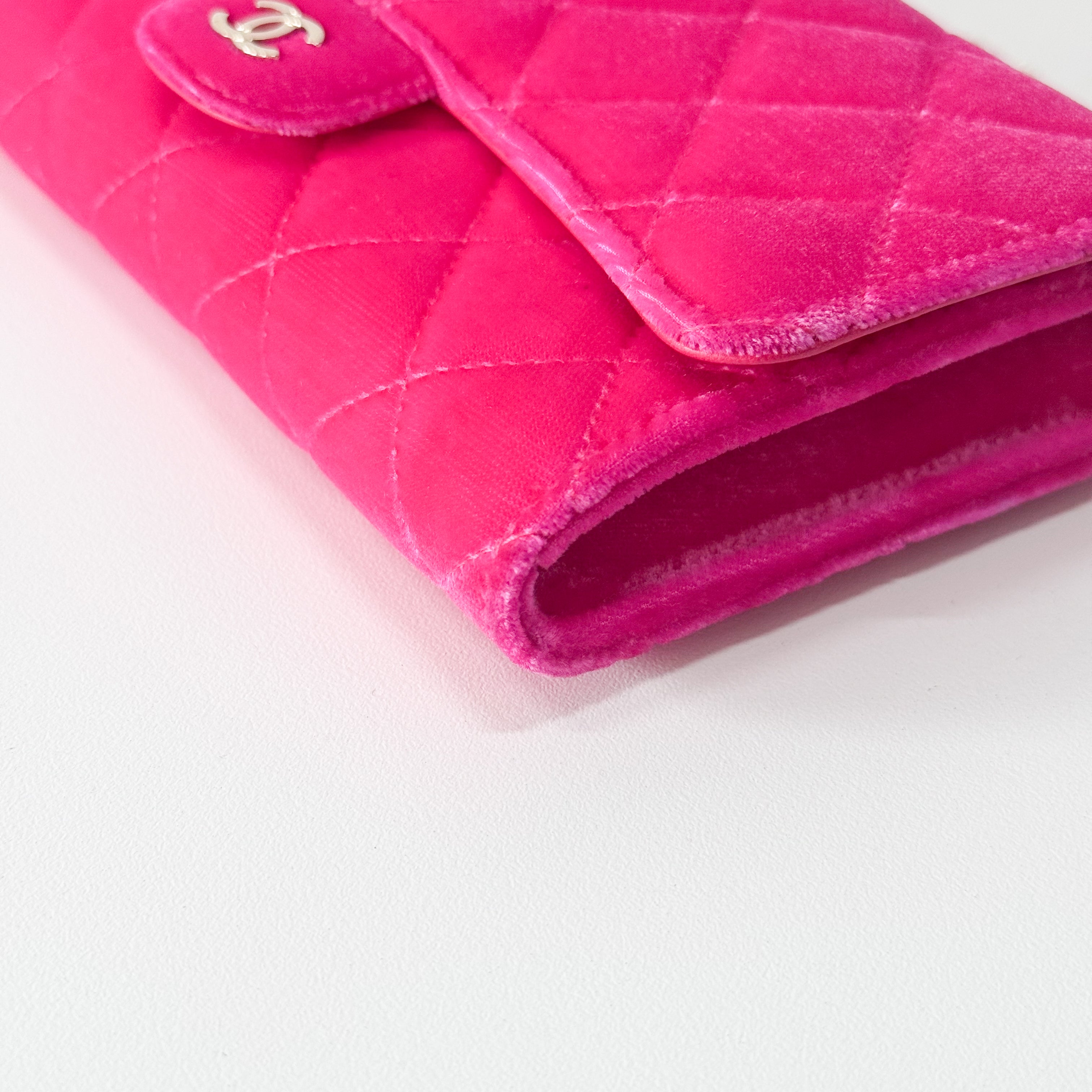 Matelassé Mini Pink Velvet Shoulder Bag