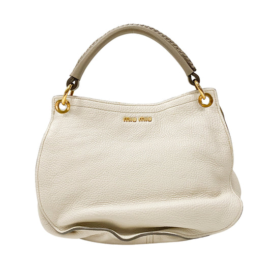 Grey Leather Fringe  Shoulder Bag