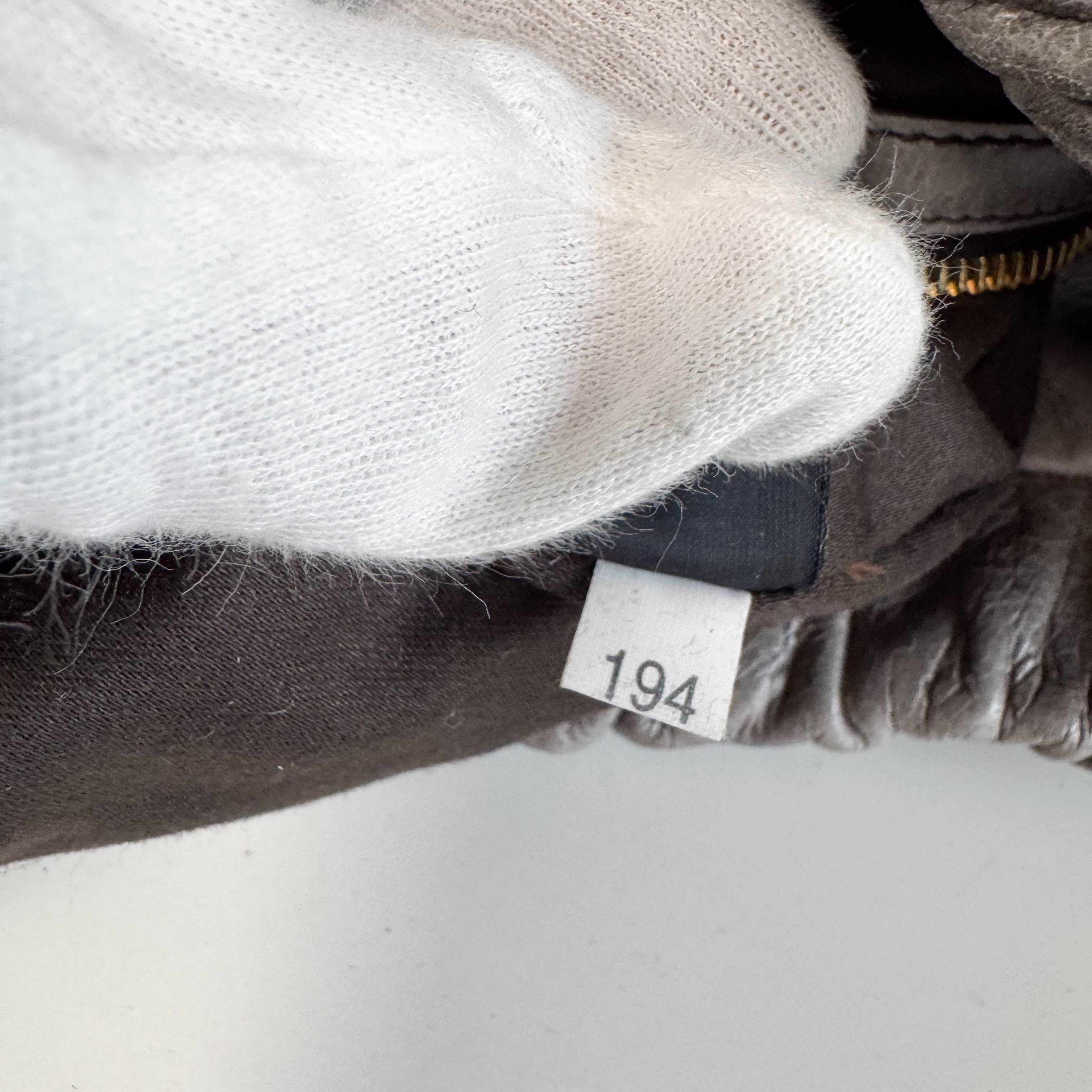 Vitello Grey Leather Top Handle Bag