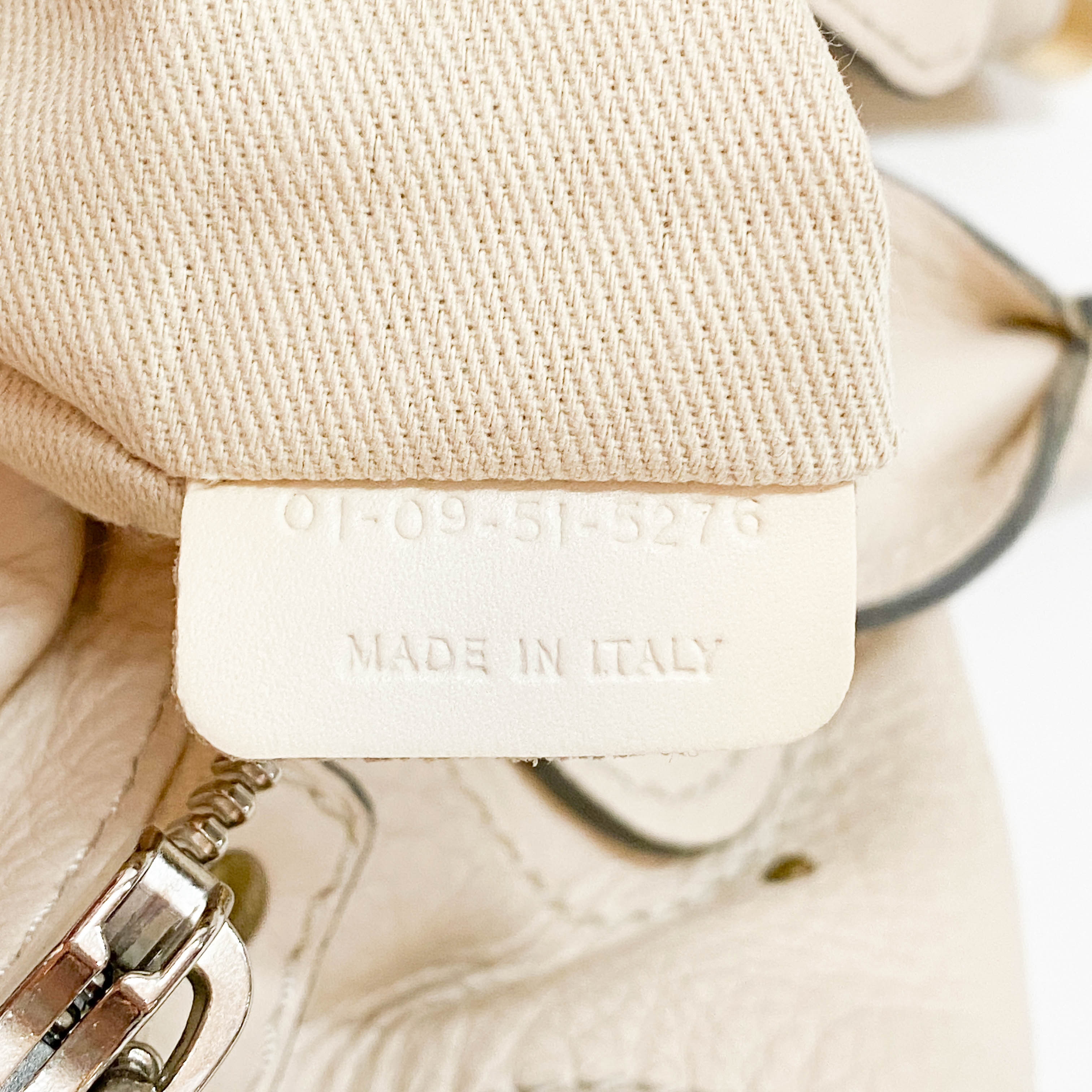 Paddington Beige Calfskin Leather Shoulder Bag