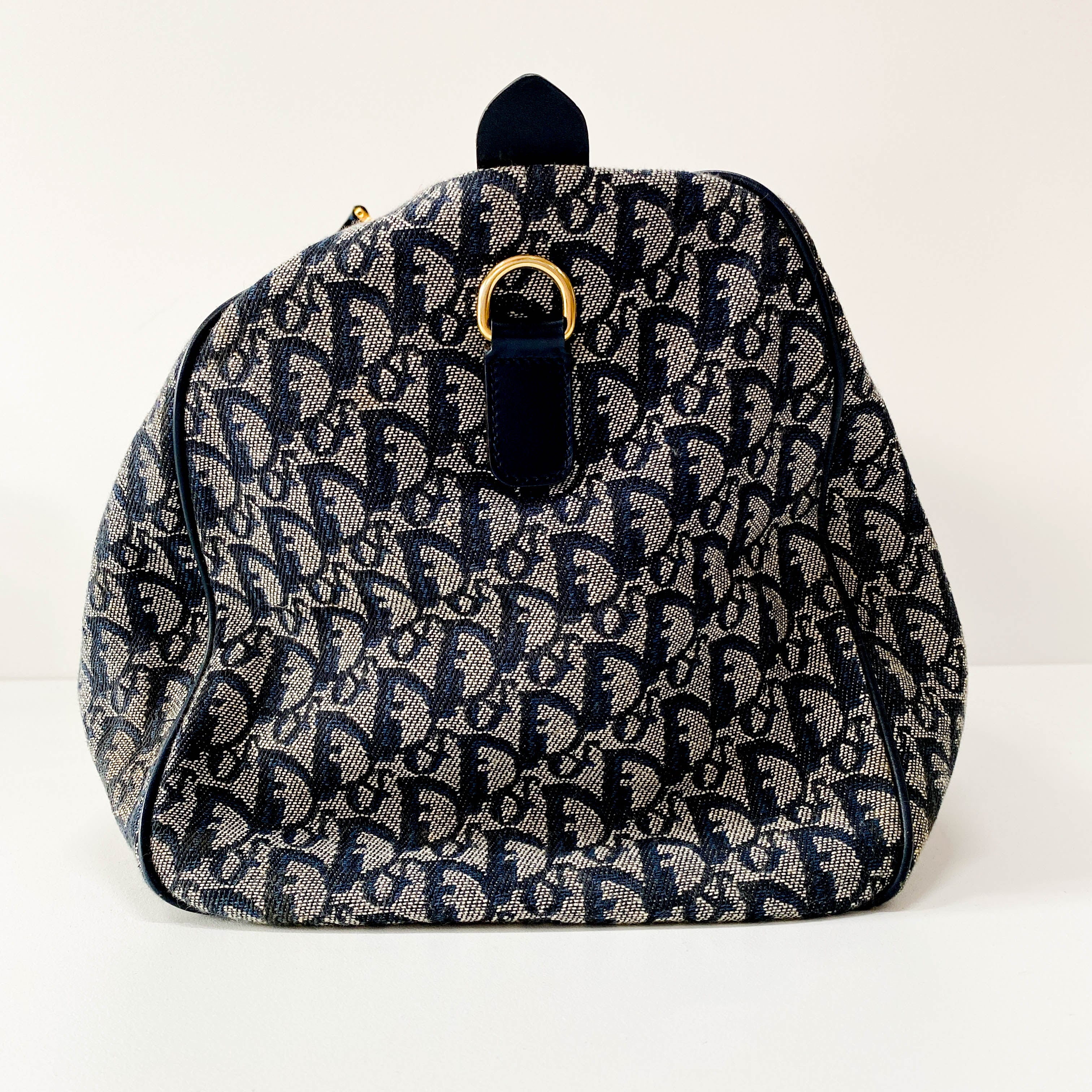 Boston Trotter Navy Canvas Bag