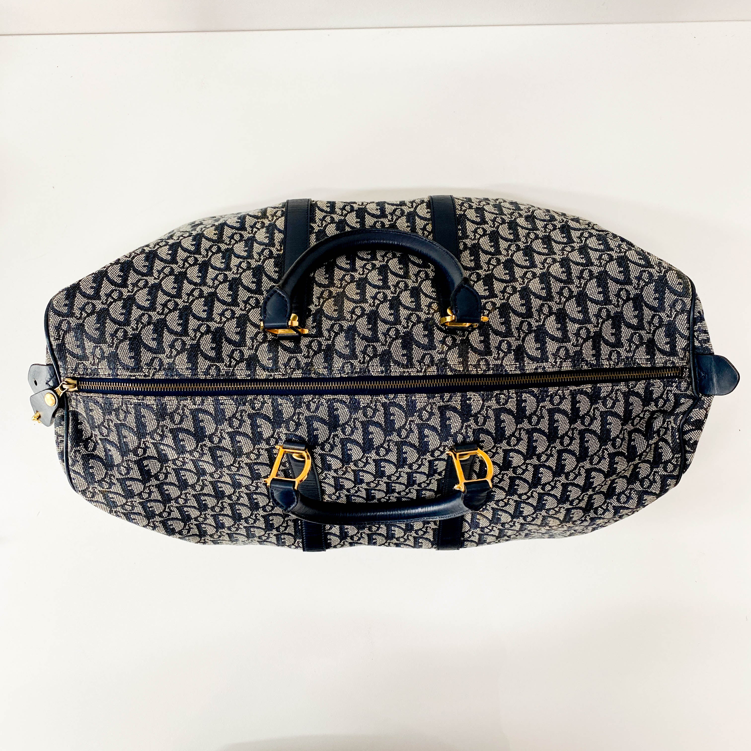 Boston Trotter Navy Canvas Bag