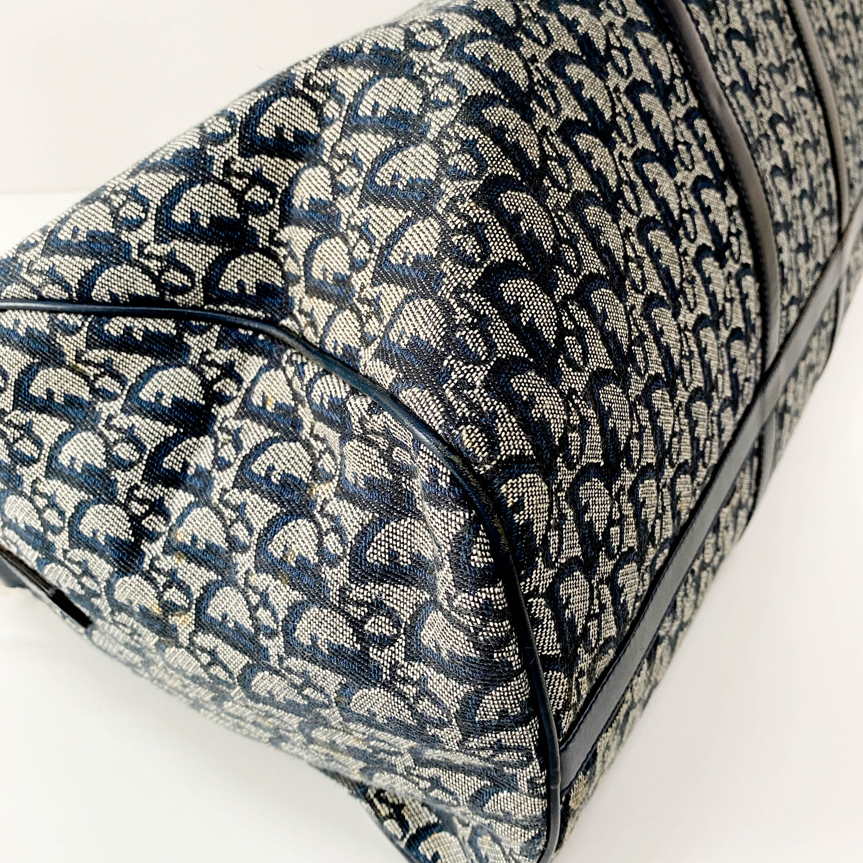 Boston Trotter Navy Canvas Bag