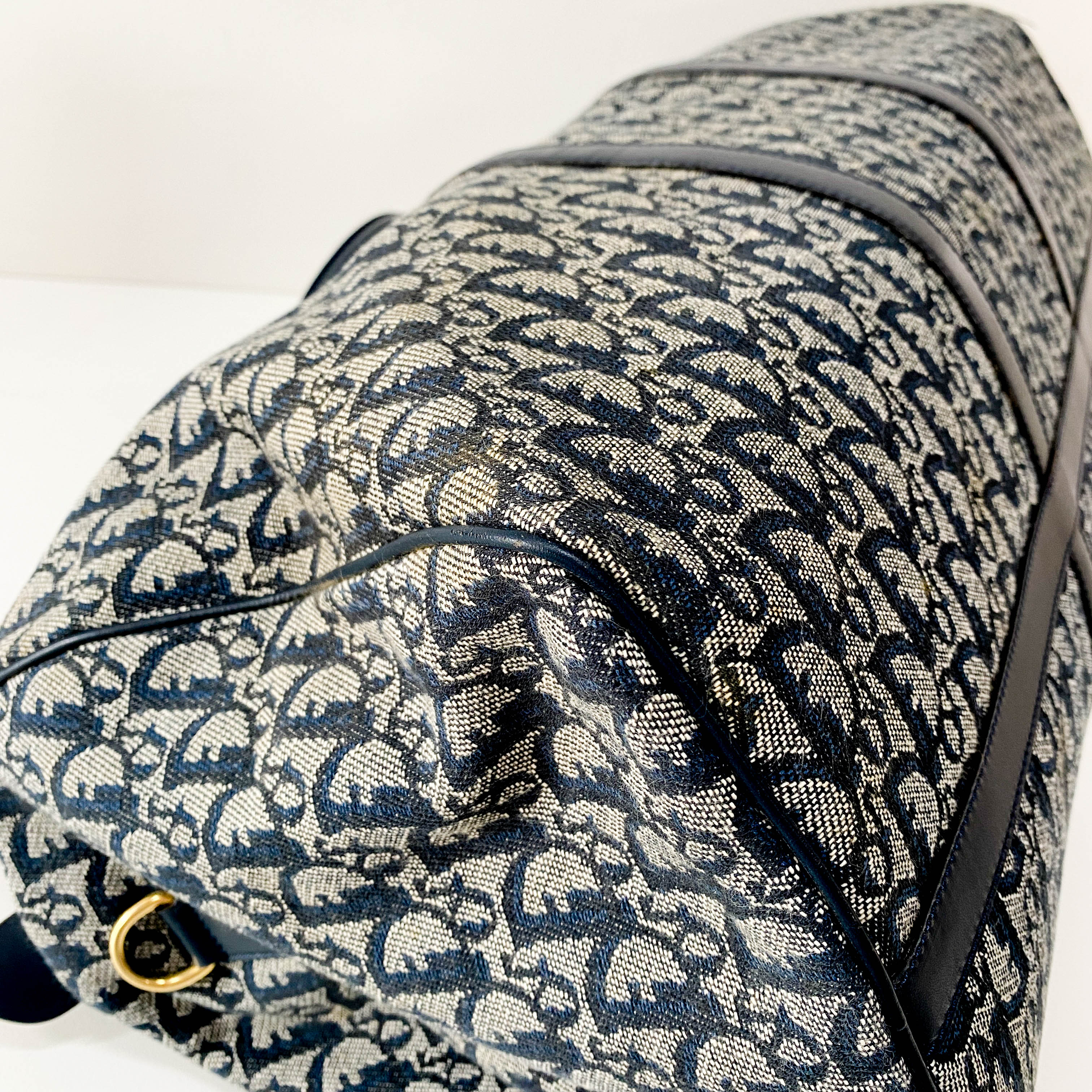 Boston Trotter Navy Canvas Bag