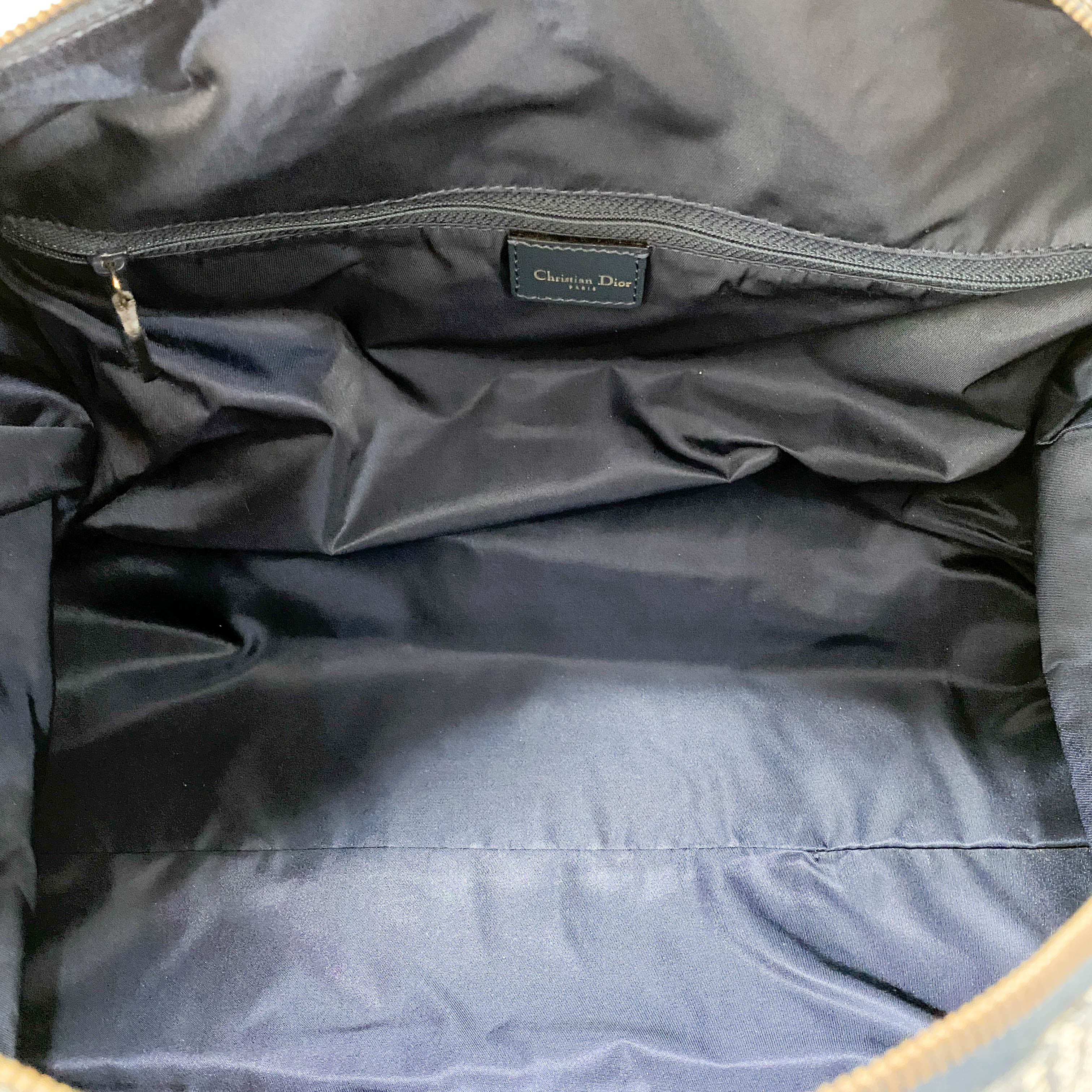 Boston Trotter Navy Canvas Bag