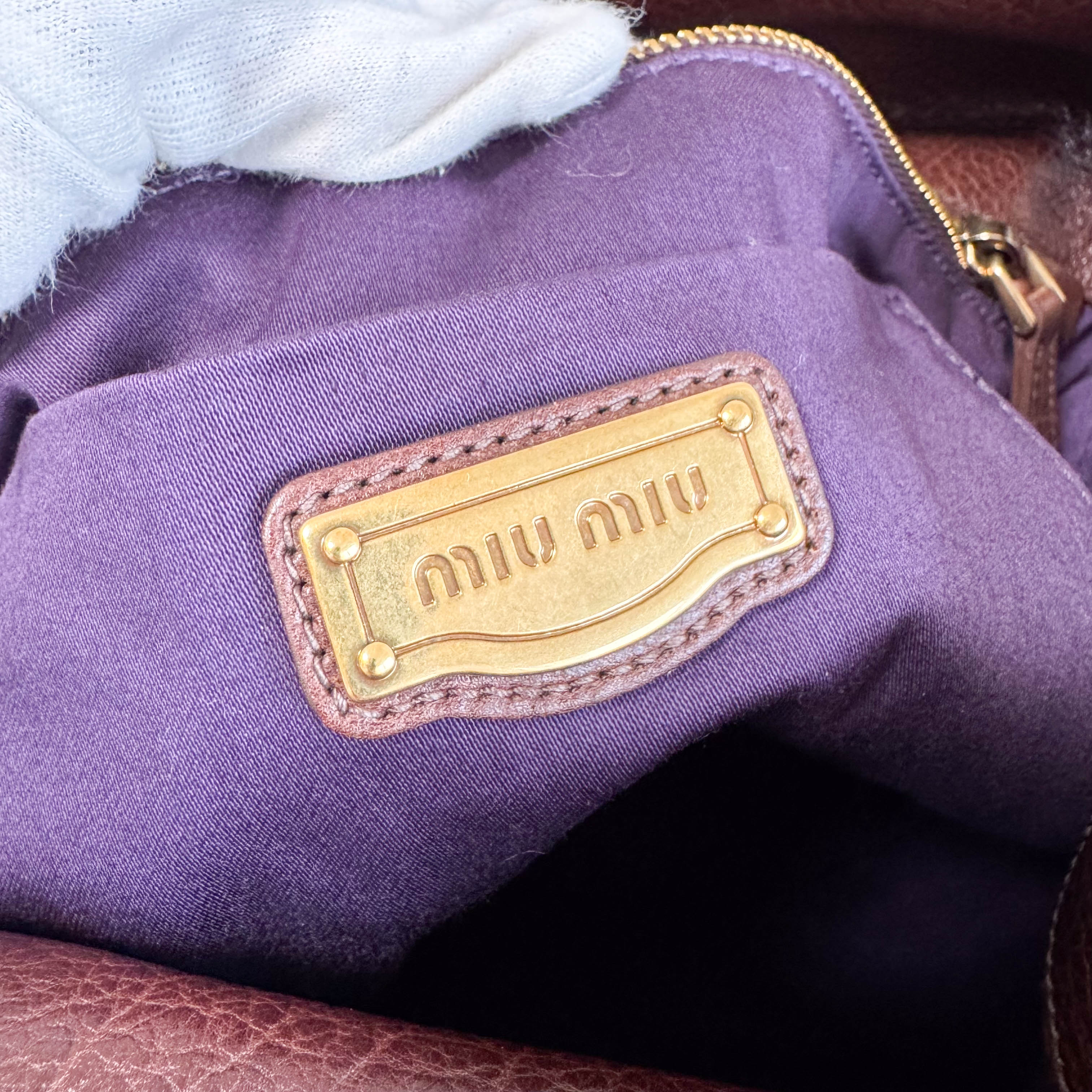 Vitello Brown Leather Top Handle Bag