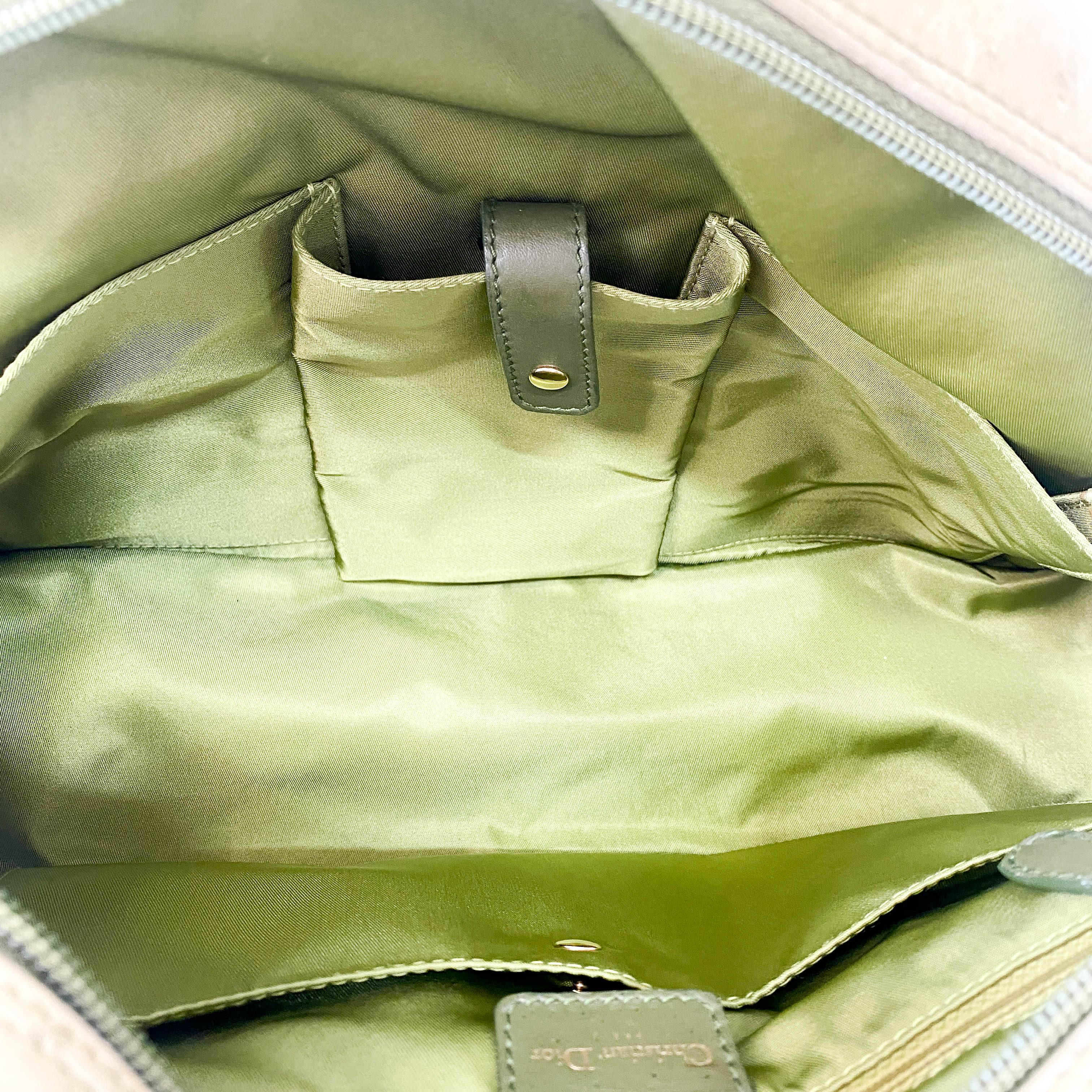 Green Leather Saddle Bowler Bag