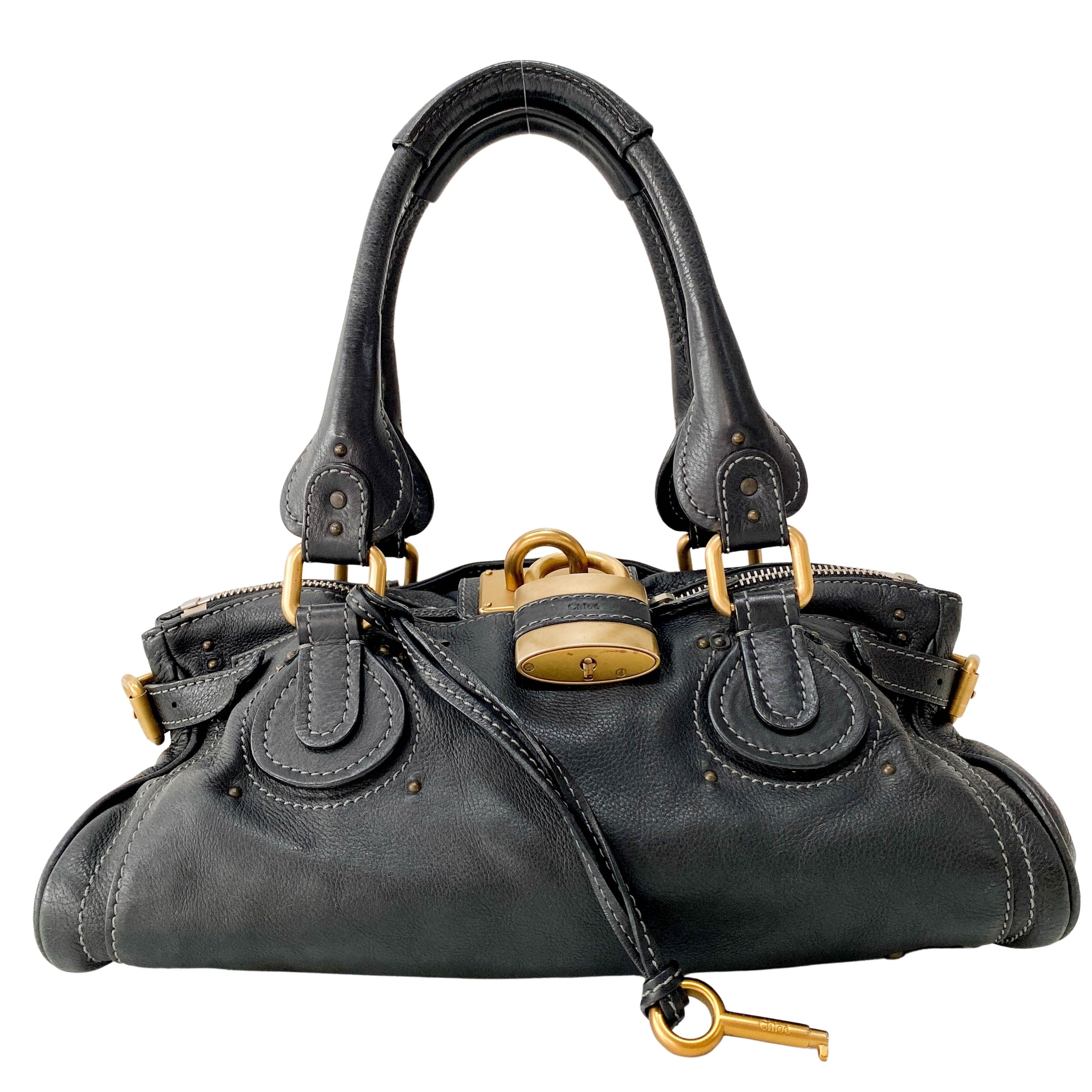 Paddington Black Leather Shoulder Bag