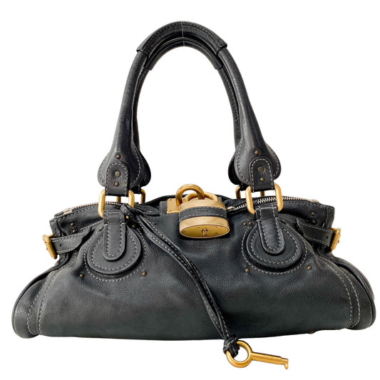 Paddington Black Leather Shoulder Bag