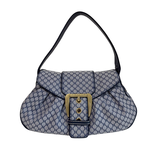 Navy Macadam Triomphe Canvas Shoulder Bag