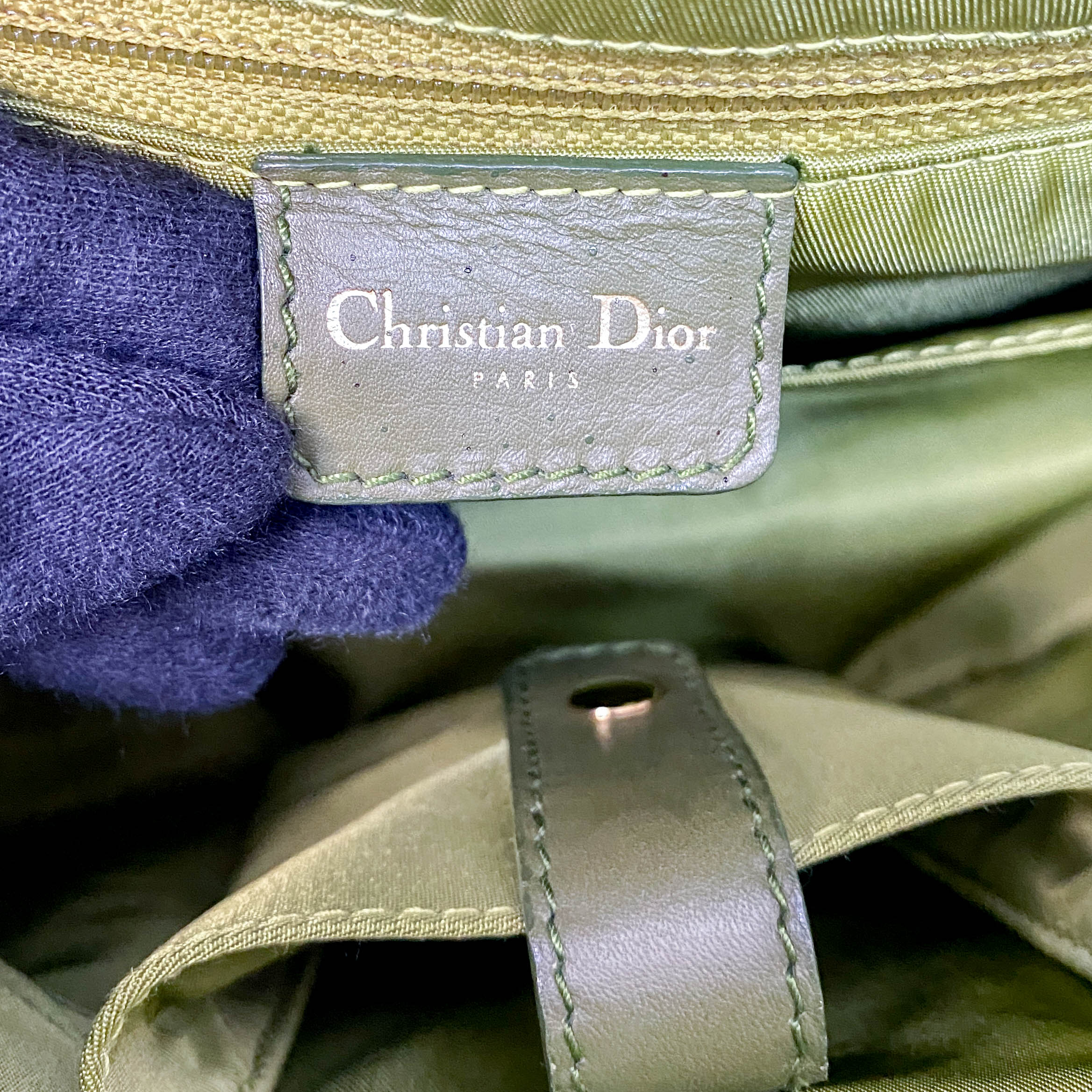 Green Leather Saddle Bowler Bag