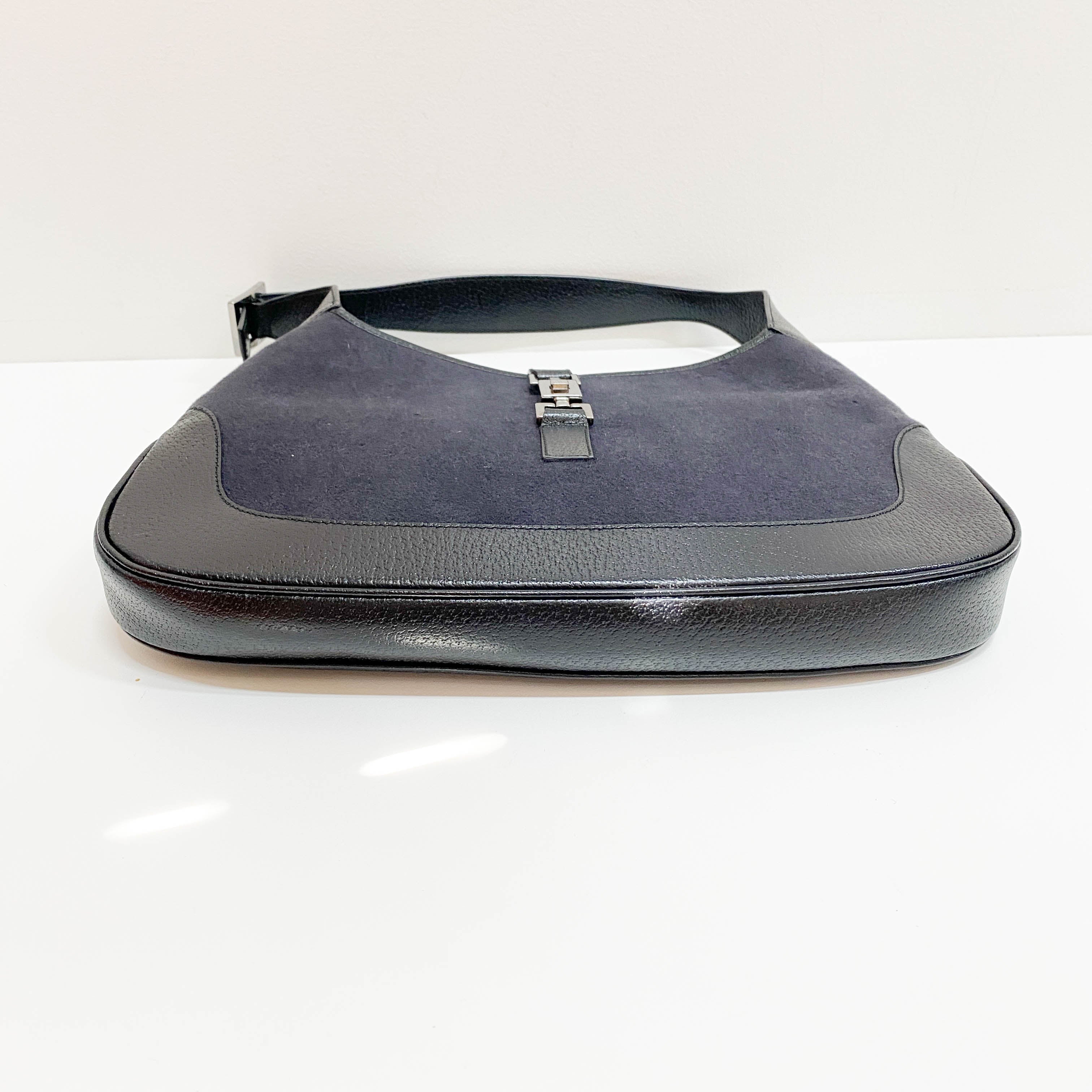Jackie Black Wool Shoulder Bag