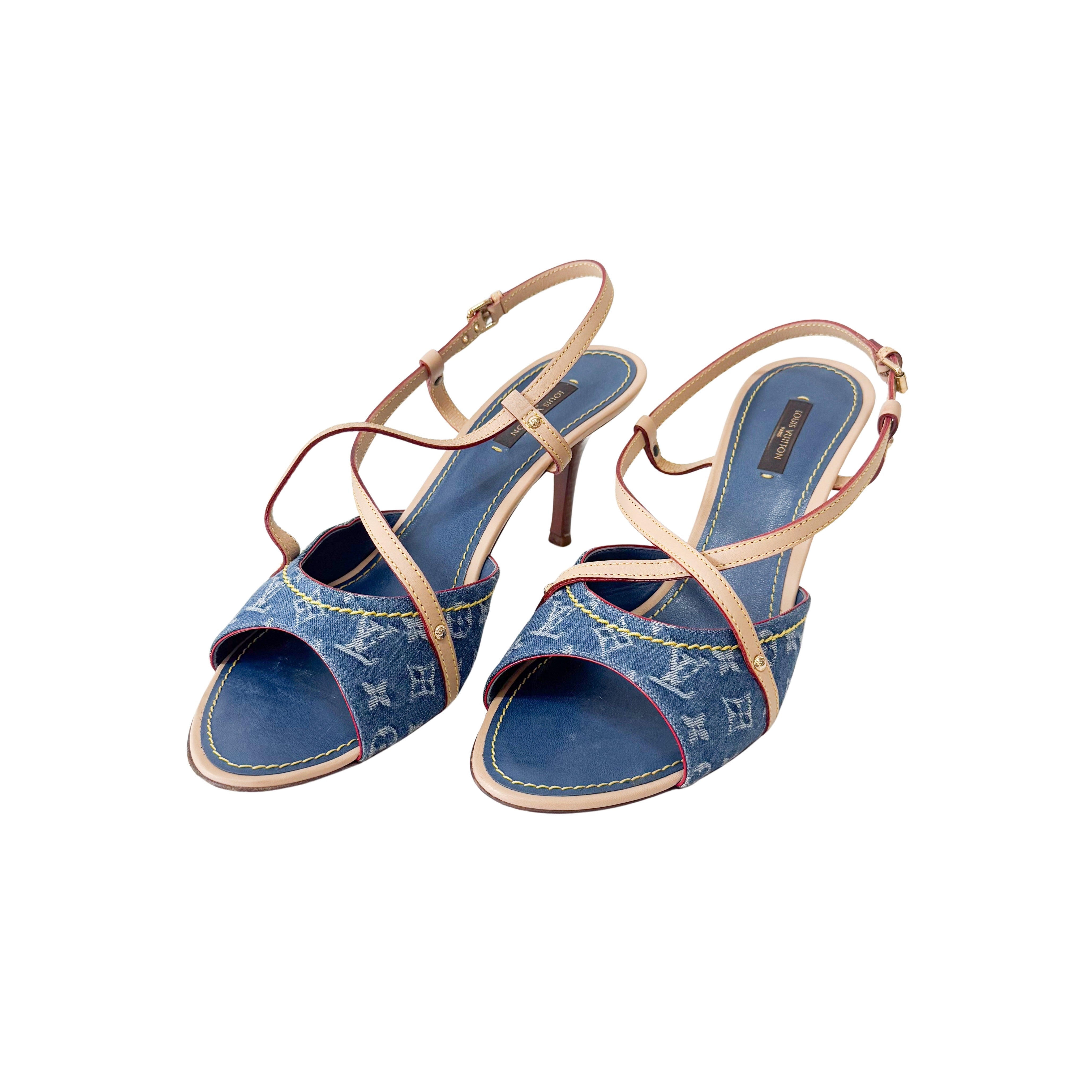 Blue Denim Heels