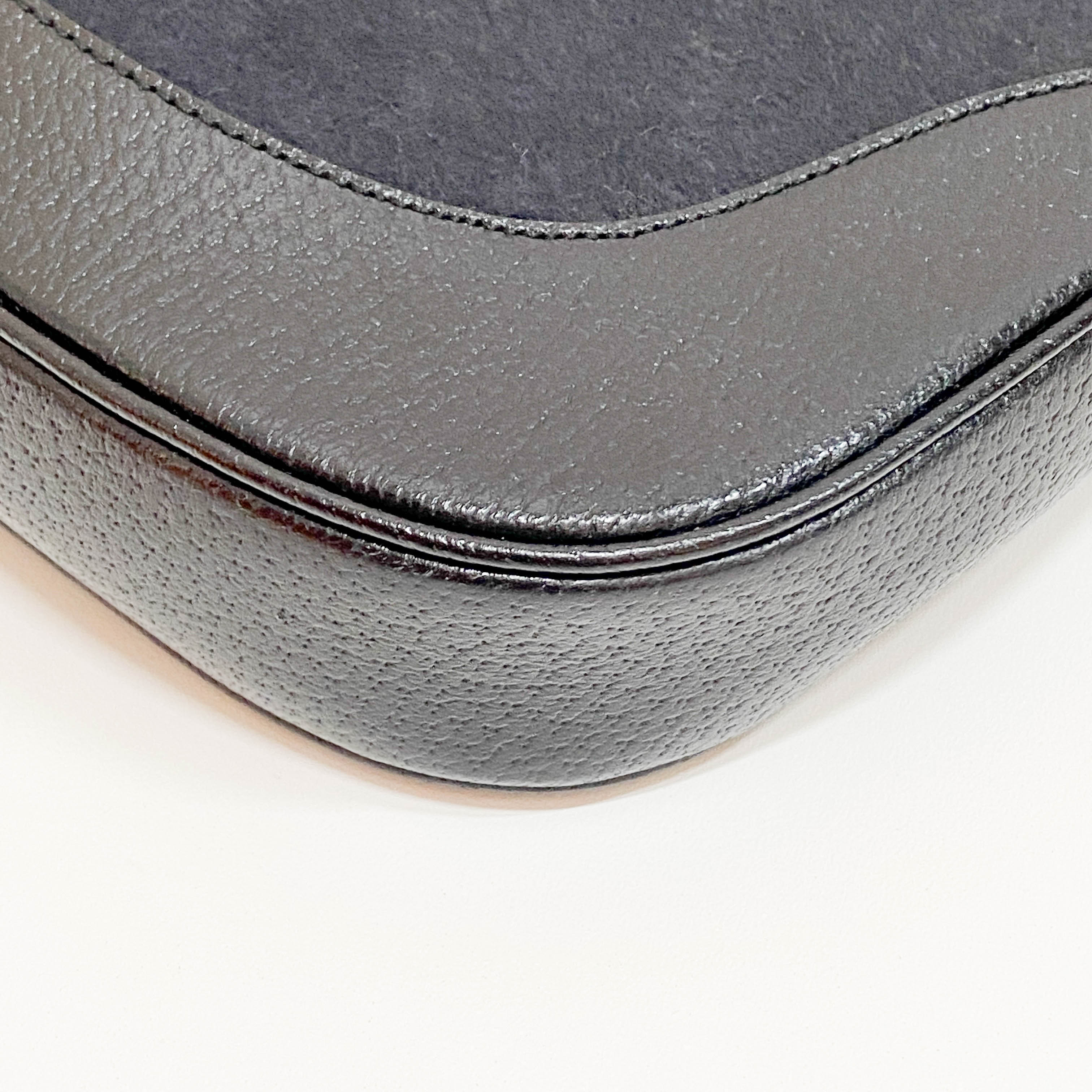 Jackie Black Wool Shoulder Bag