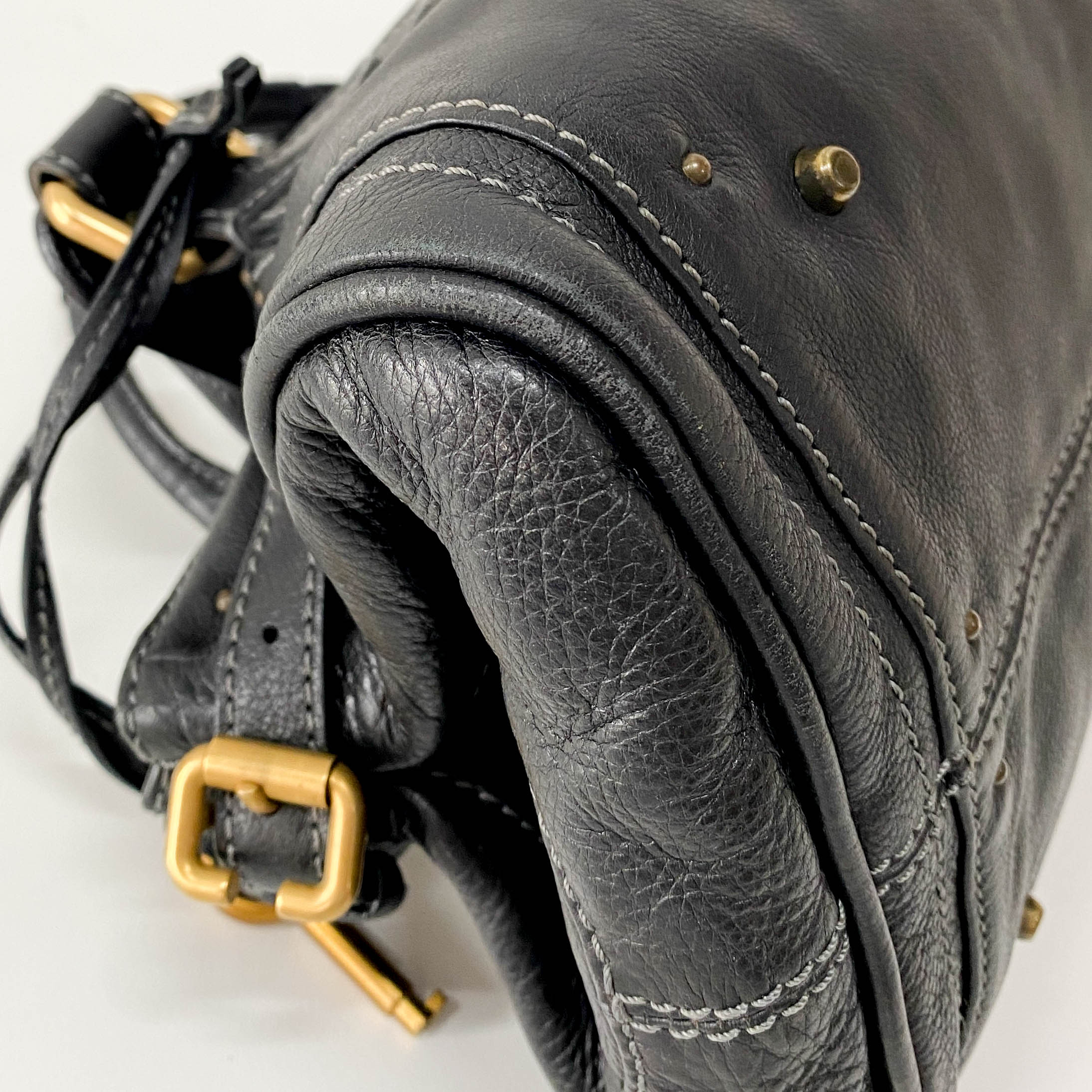 Paddington Black Leather Shoulder Bag
