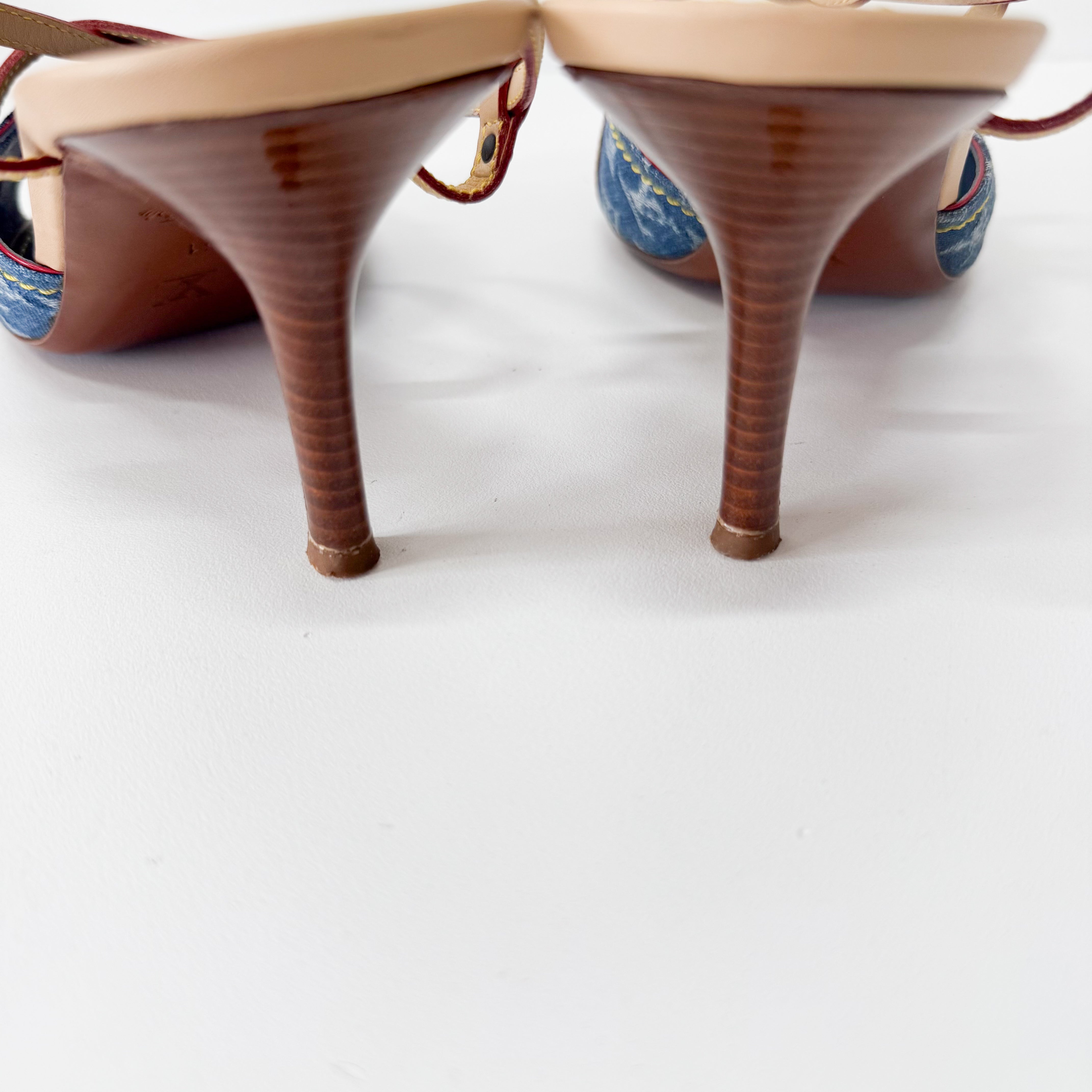 Blue Denim Heels