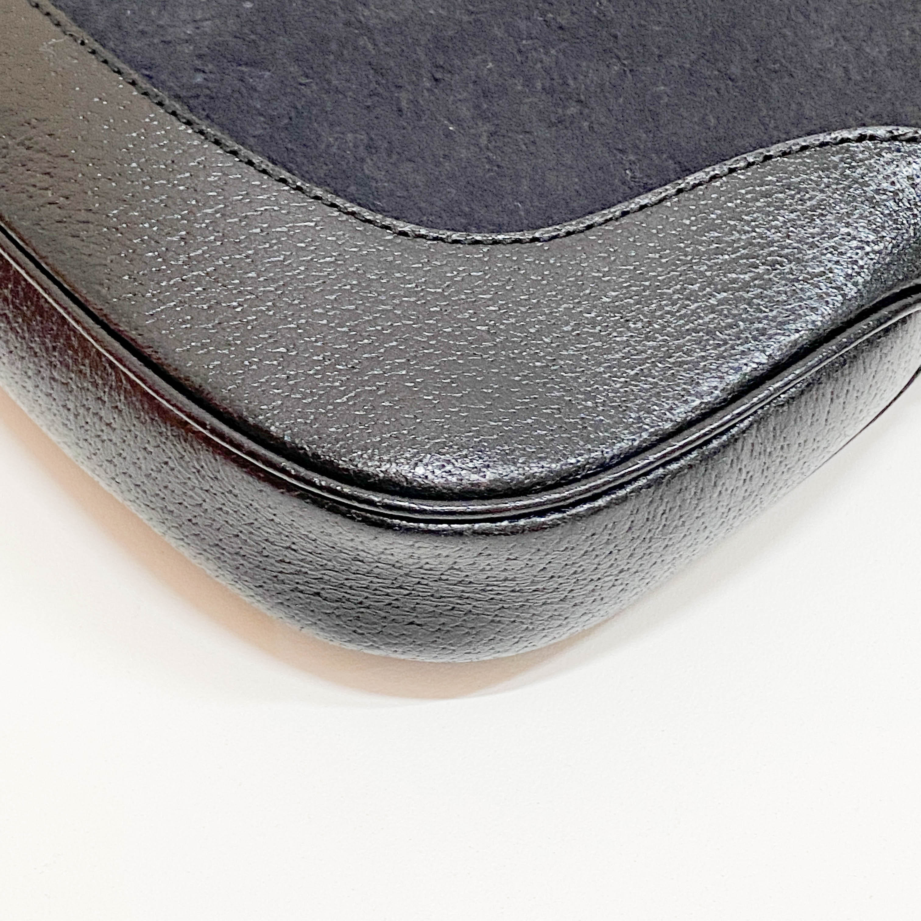 Jackie Black Wool Shoulder Bag