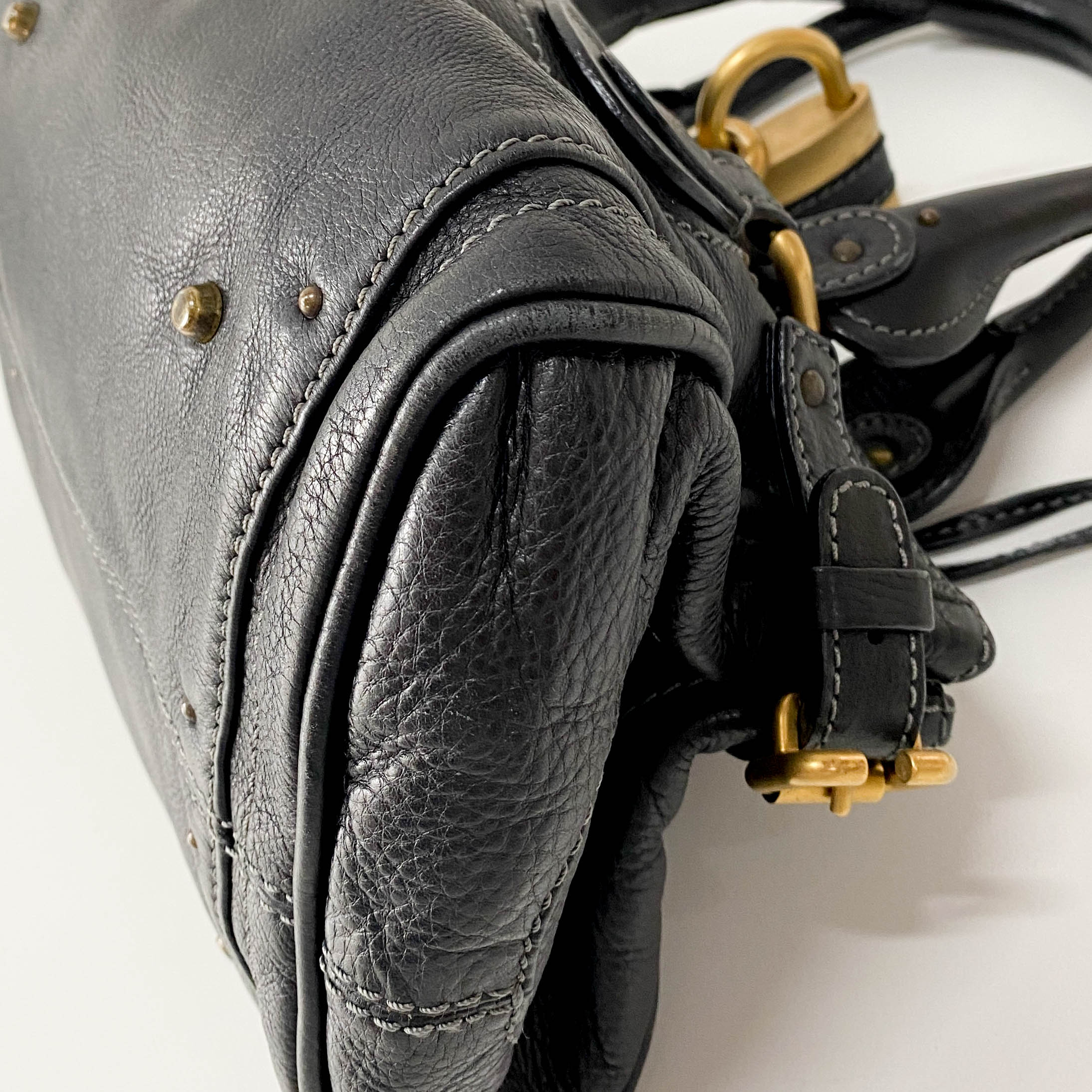 Paddington Black Leather Shoulder Bag