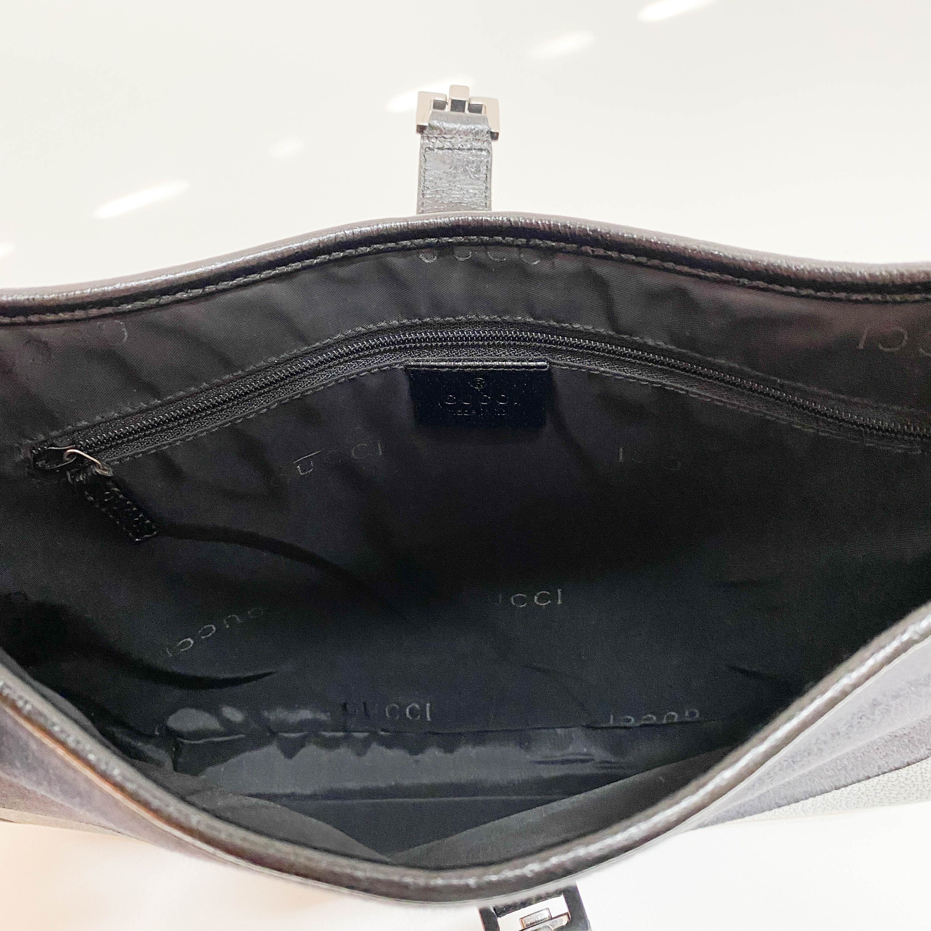 Jackie Black Wool Shoulder Bag