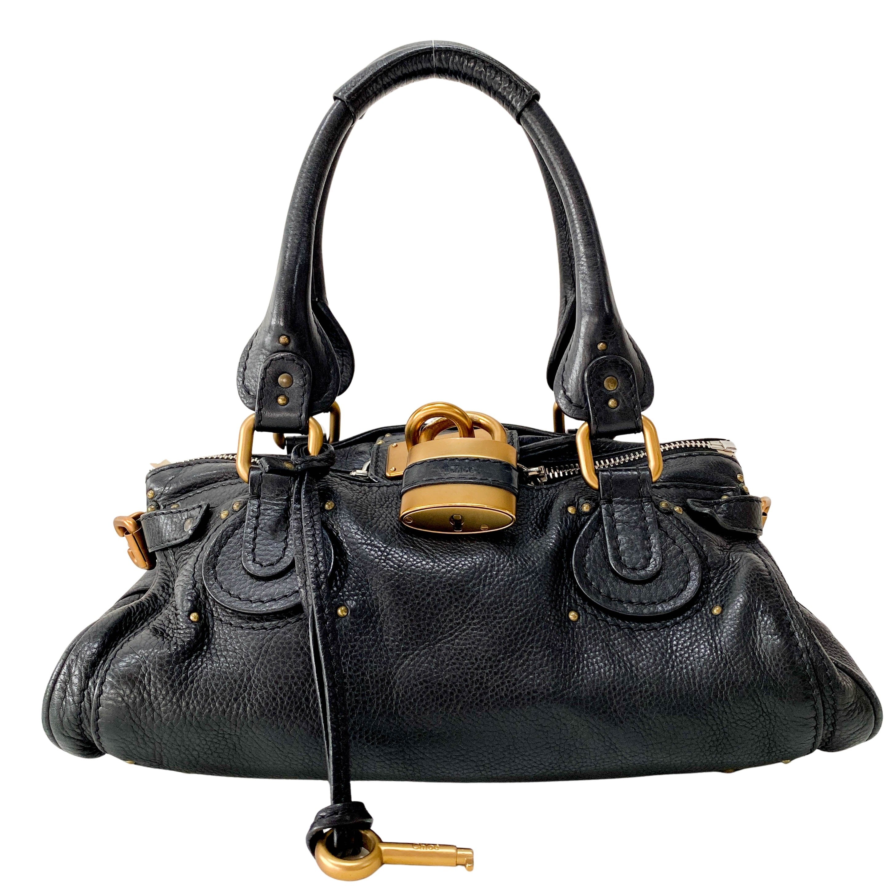 Paddington Black Leather Shoulder Bag