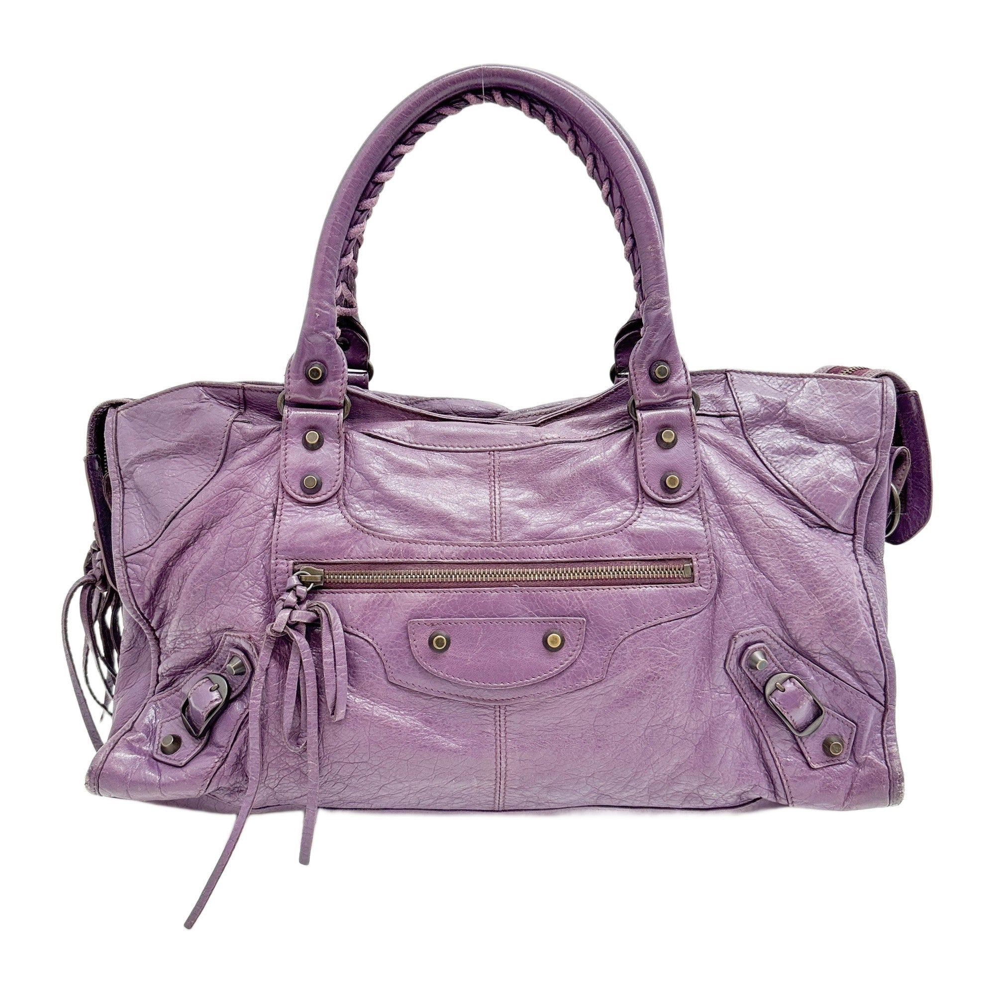 Part Time Purple Leather Shoulder Bag