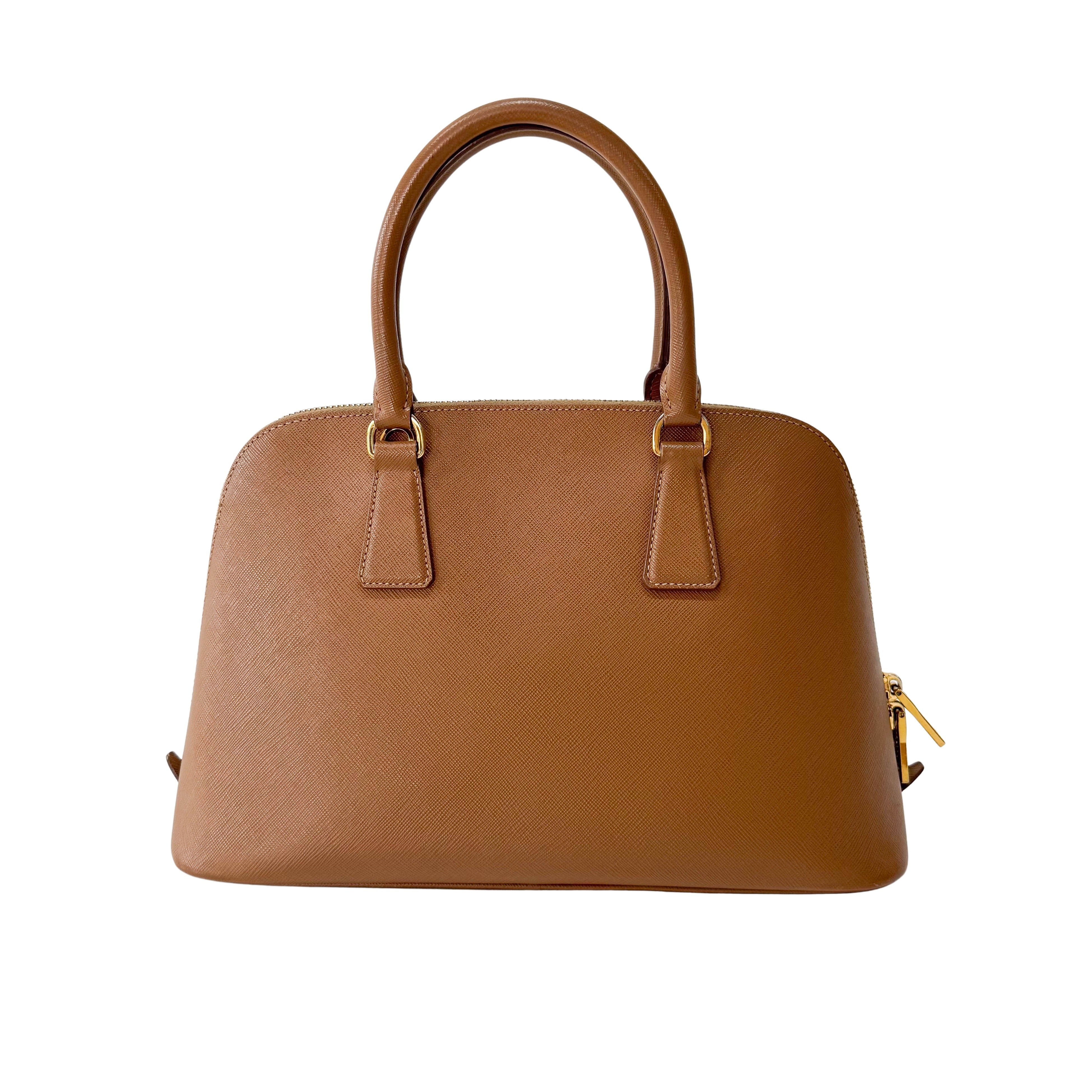 Brown Saffiano Leather Bag
