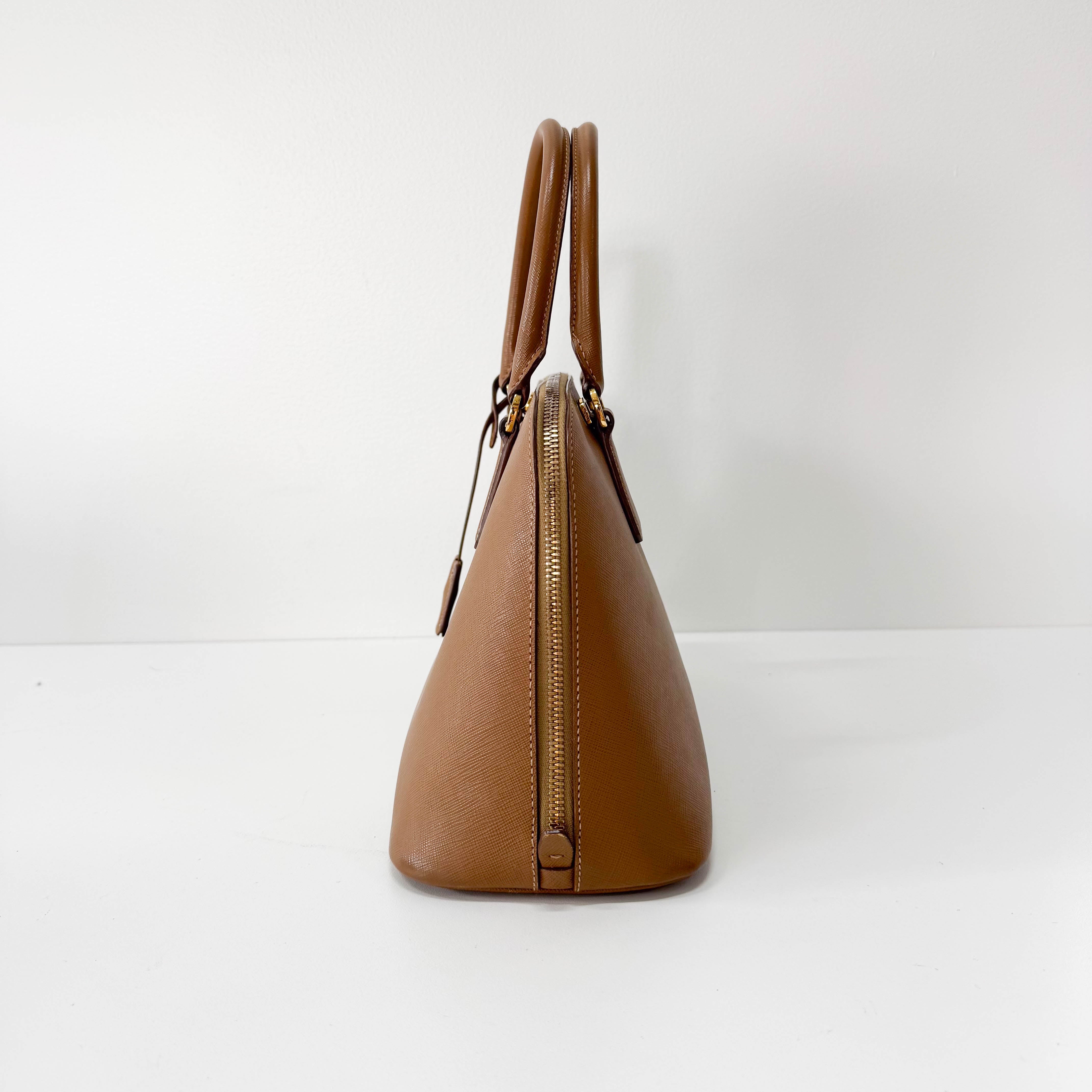Brown Saffiano Leather Bag