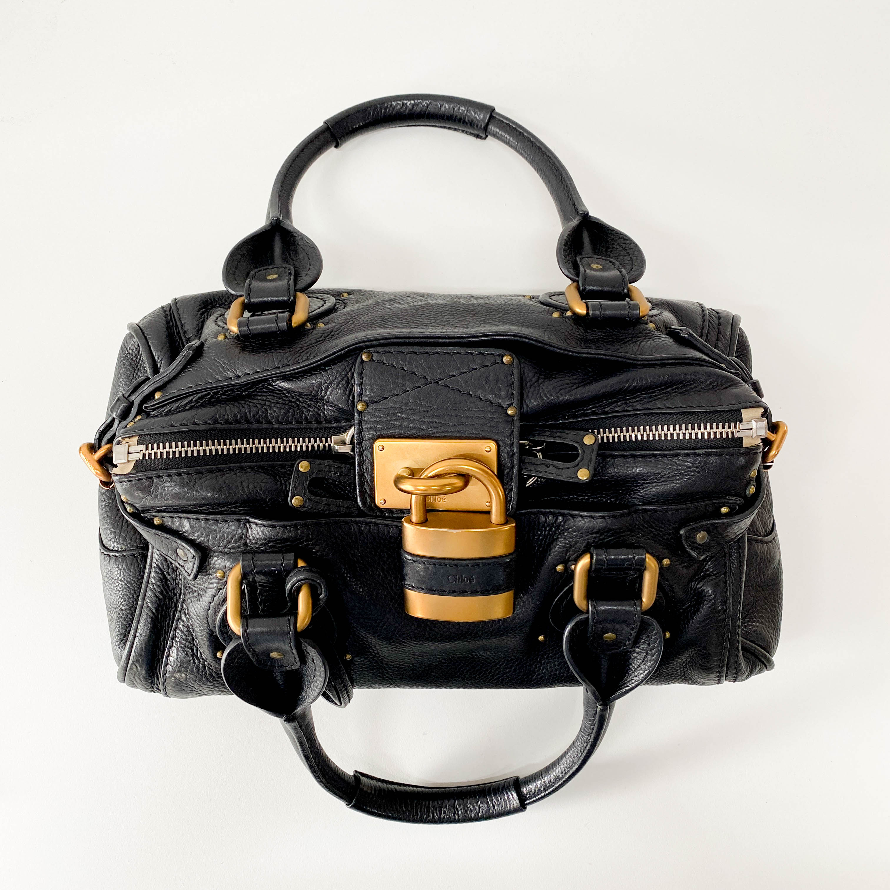 Paddington Black Leather Shoulder Bag
