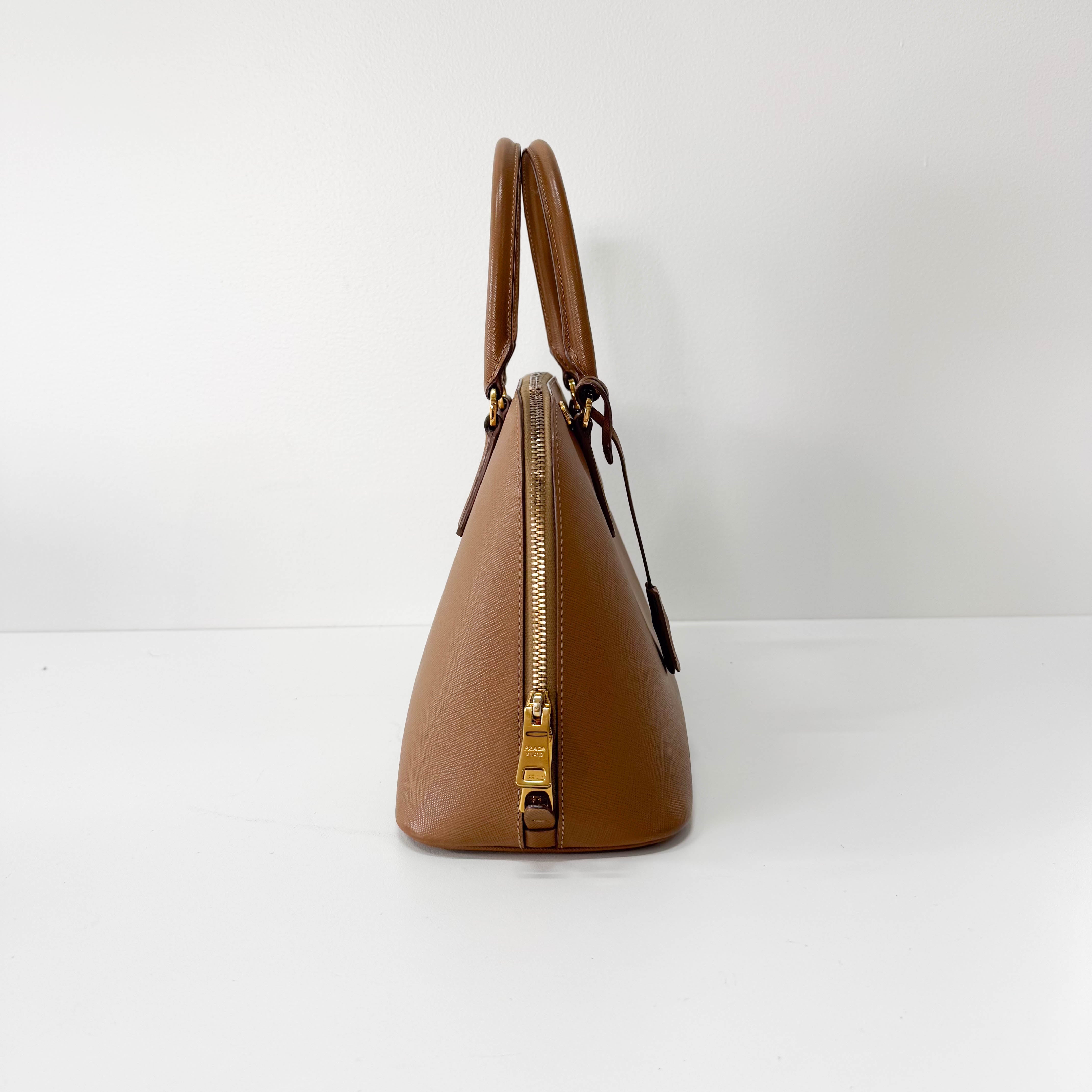 Brown Saffiano Leather Bag