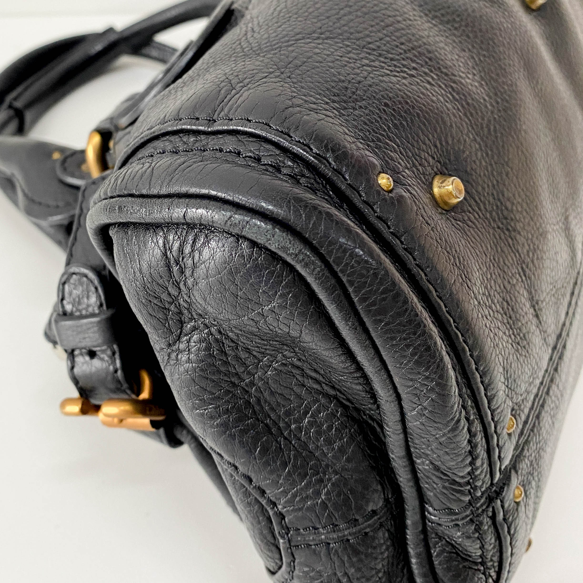 Paddington Black Leather Shoulder Bag
