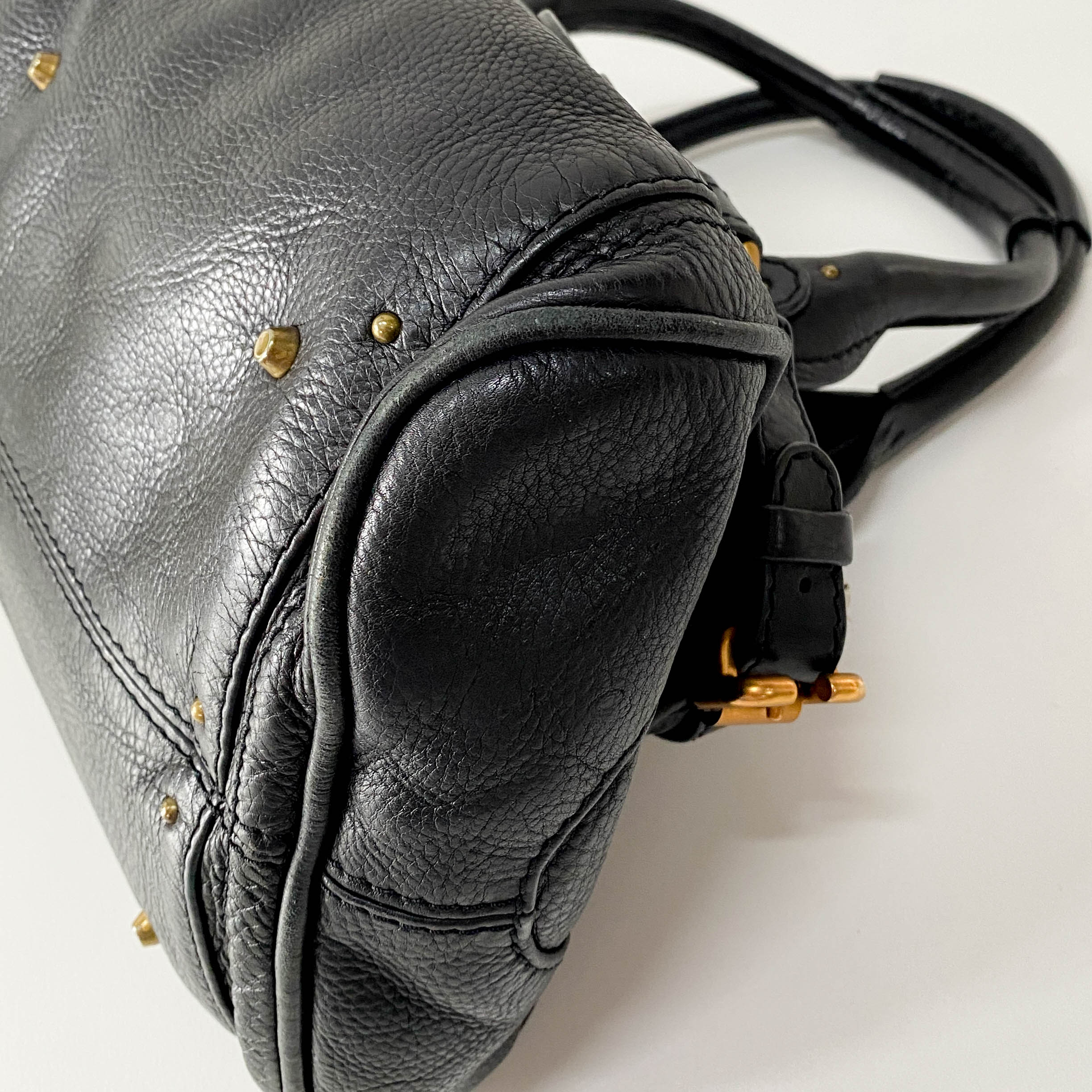 Paddington Black Leather Shoulder Bag