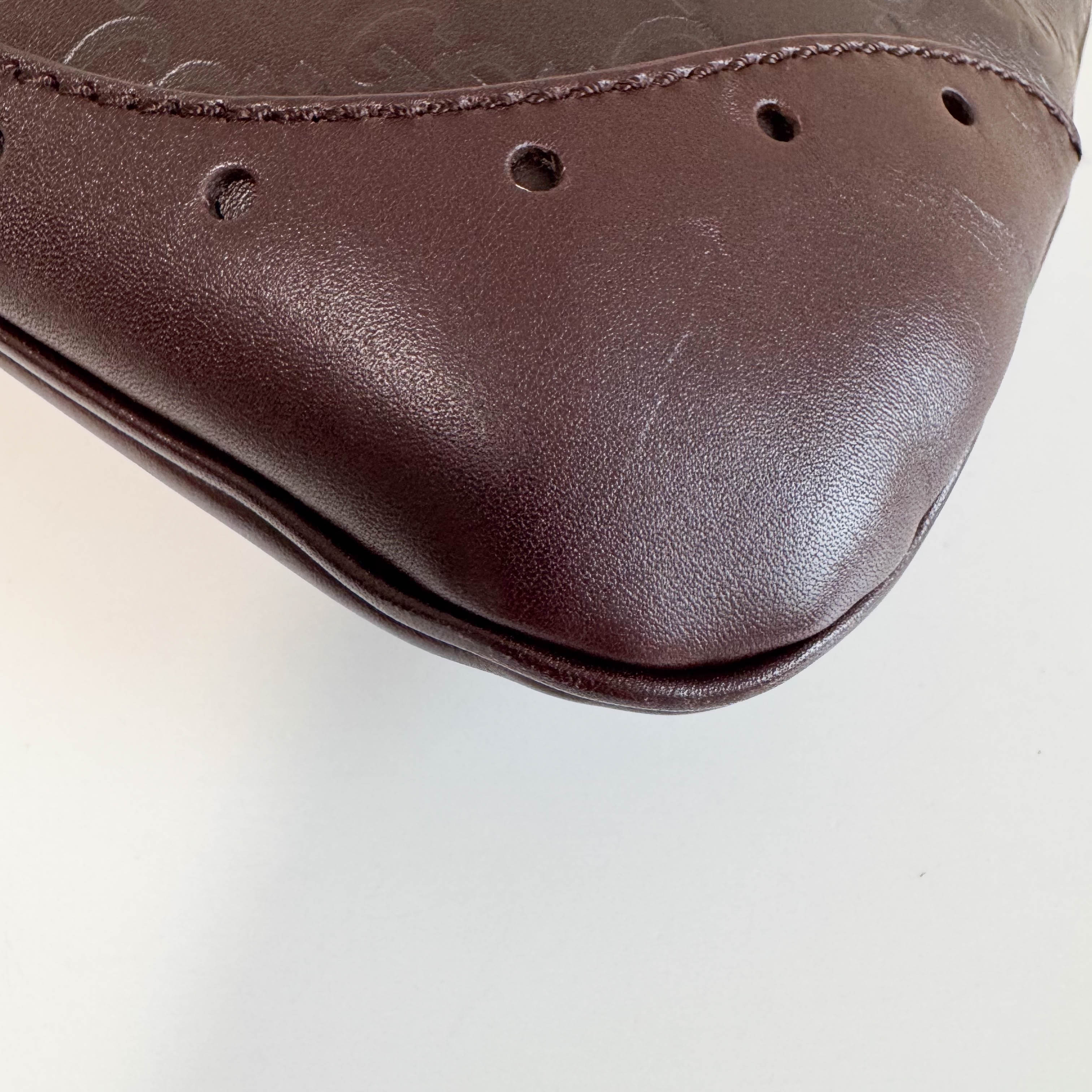 Guccisima Brown Leather Horsebit Jackie Shoulder Bag